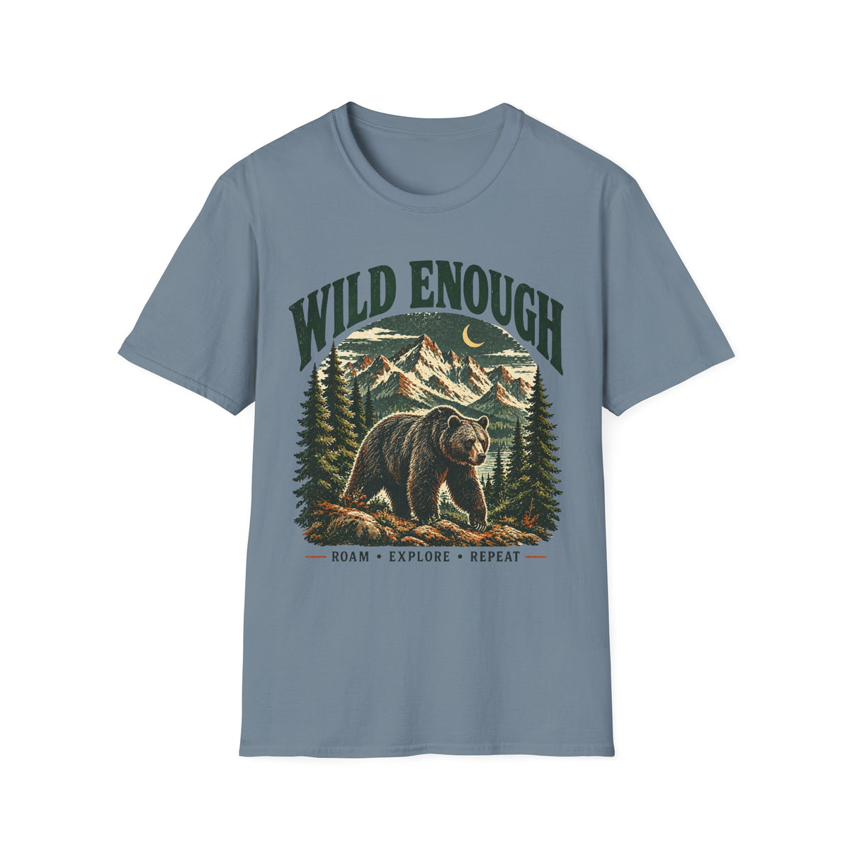 Bear Outdoor Adventure T-Shirt — "Wild Enough"