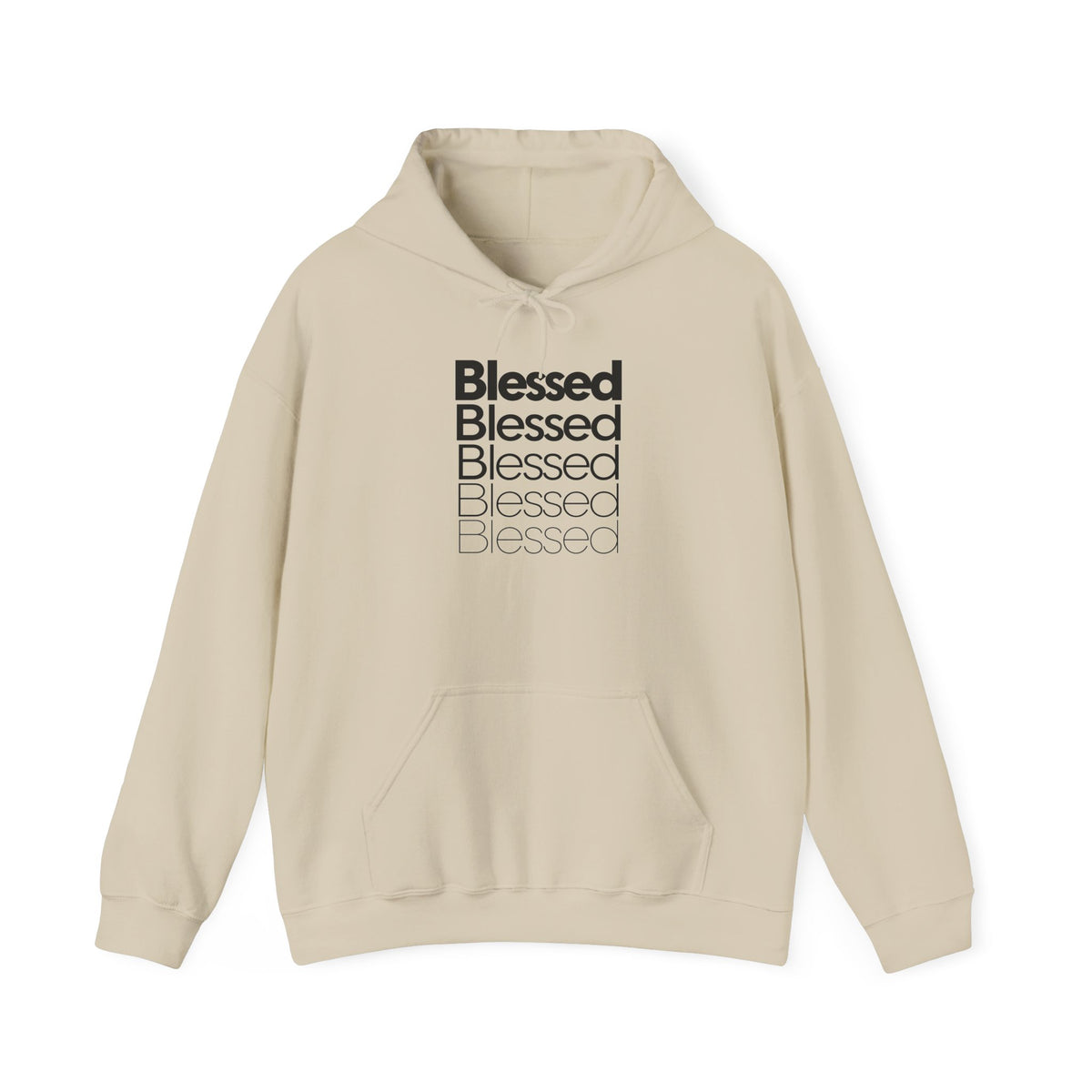 Blessed Stacked Text Faith Hoodie