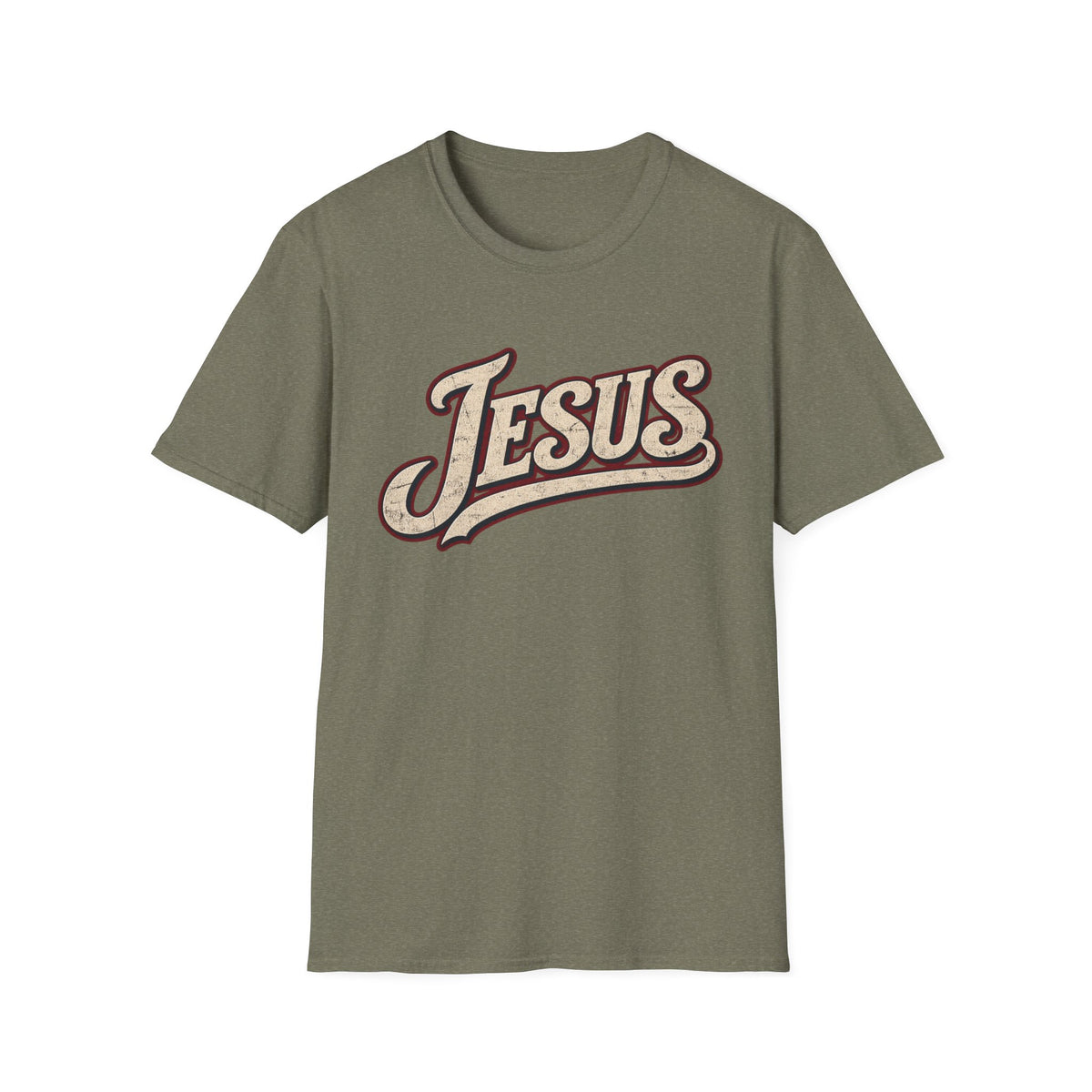 Jesus Script T‑Shirt — Vintage Retro Faith Tee