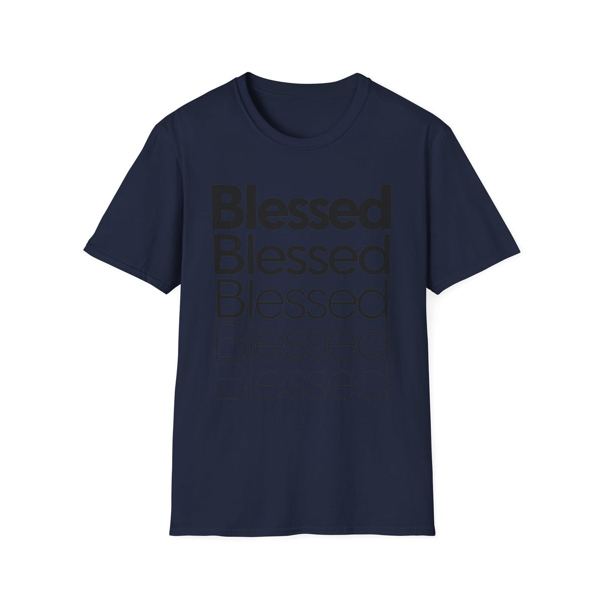 Blessed Repeat T-Shirt — Minimalist Spiritual Graphic Tee