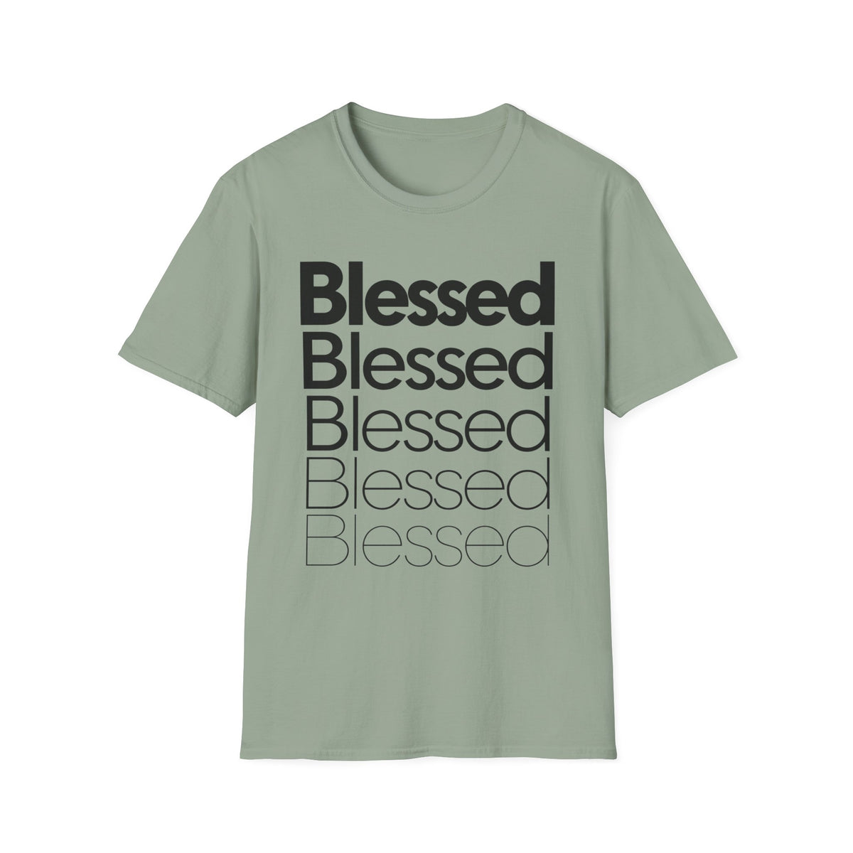 Blessed Repeat T-Shirt — Minimalist Spiritual Graphic Tee