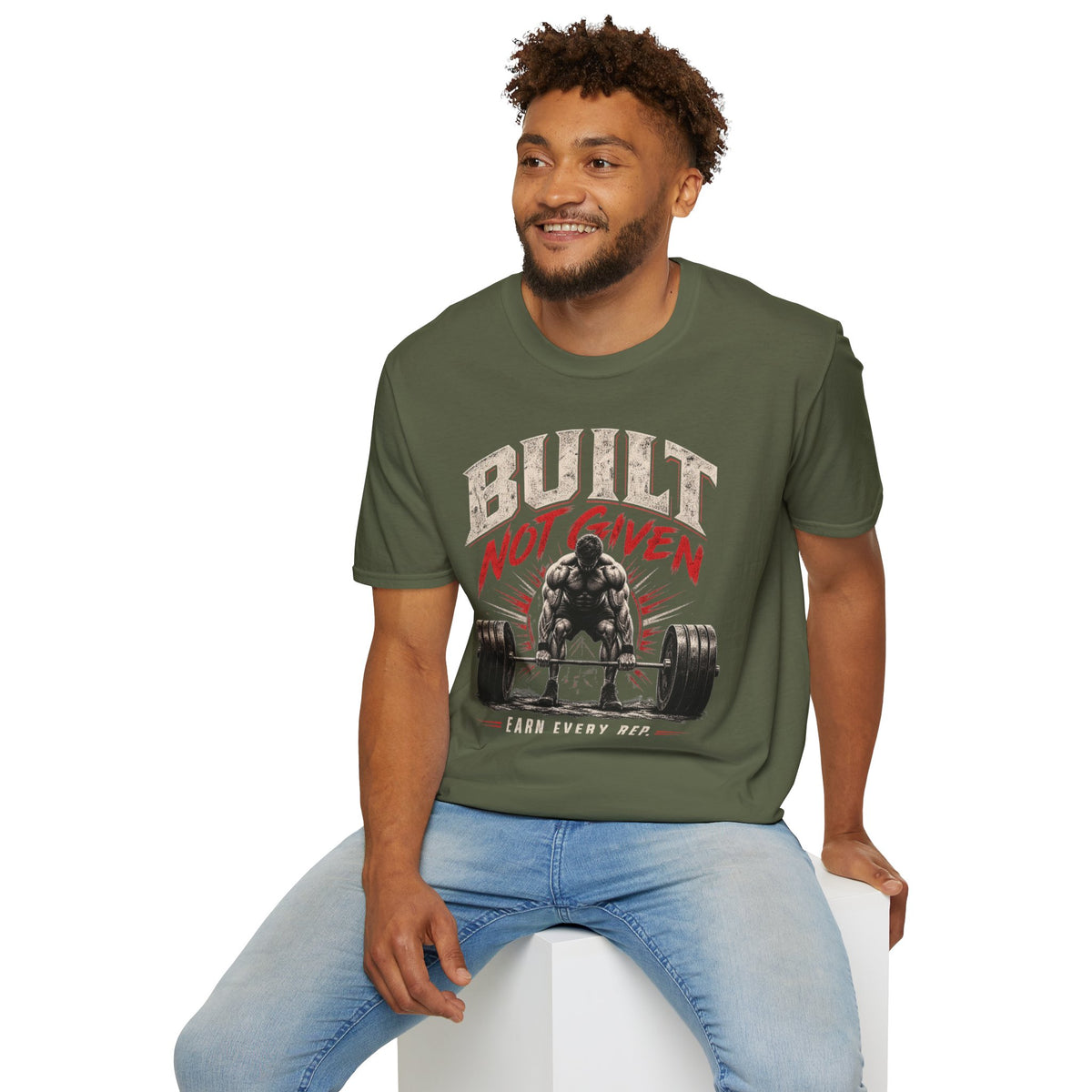 Built Not Given Weightlifting T-Shirt — "Earn Every Rep" Gym Motivational Tee