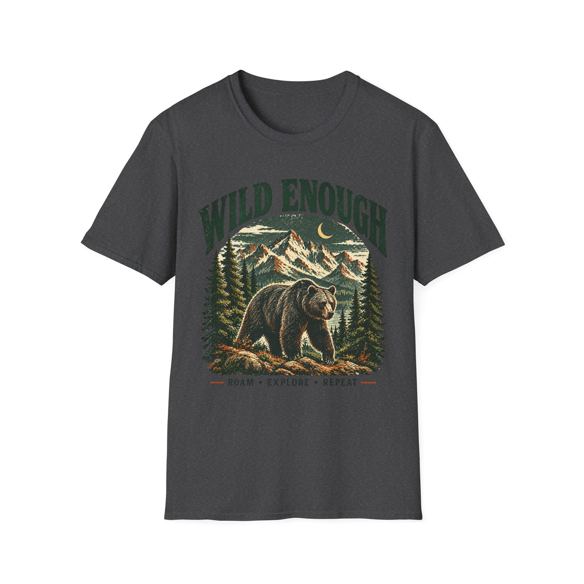Bear Outdoor Adventure T-Shirt — "Wild Enough"