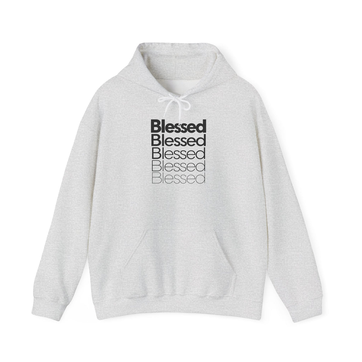 Blessed Stacked Text Faith Hoodie