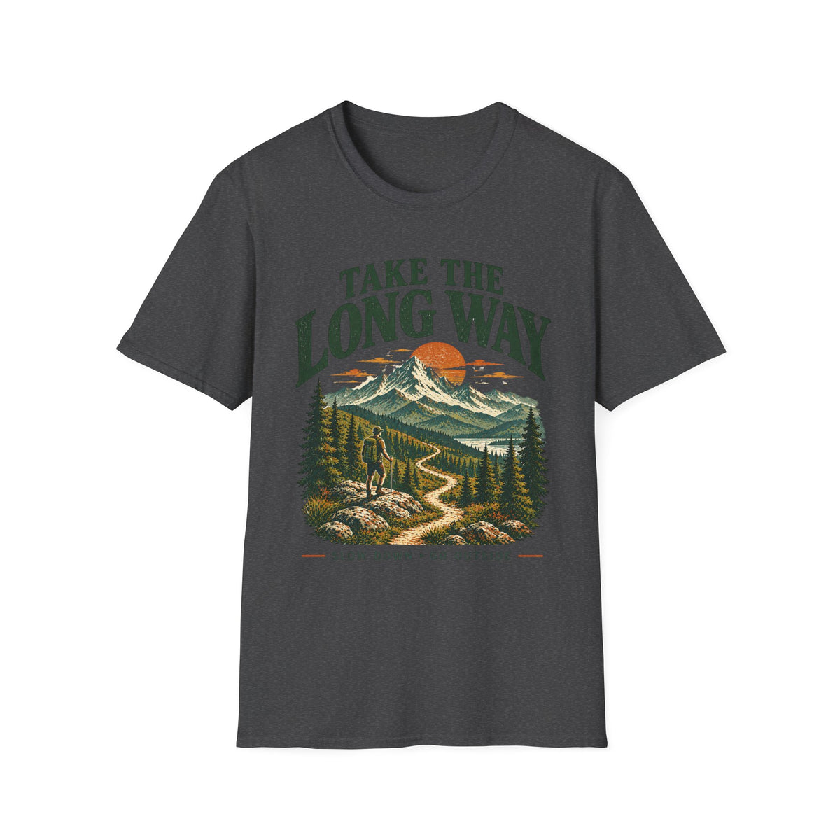 Camping Outdoor Adventure T-Shirt — "Take The Long Way" Hiking Tee