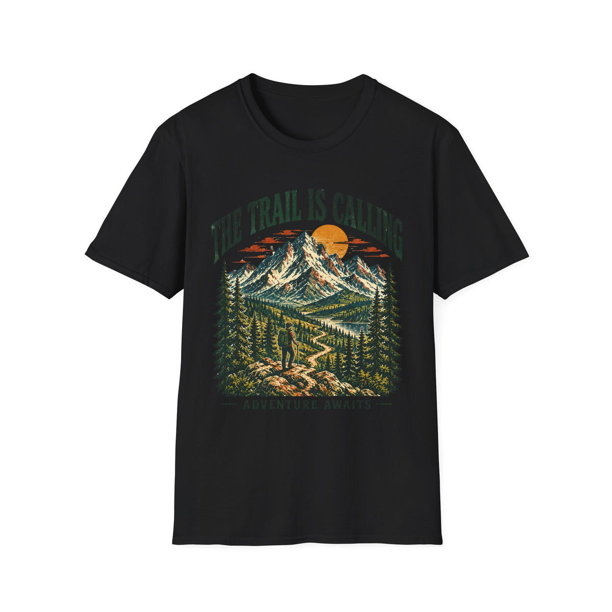 Camping Outdoor Adventure T-Shirt — "The Trail Is Calling"