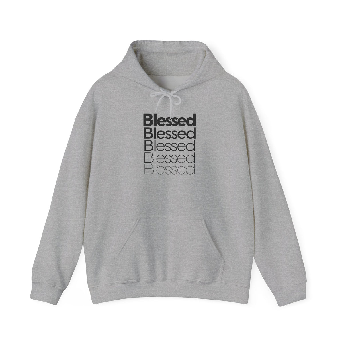 Blessed Stacked Text Faith Hoodie