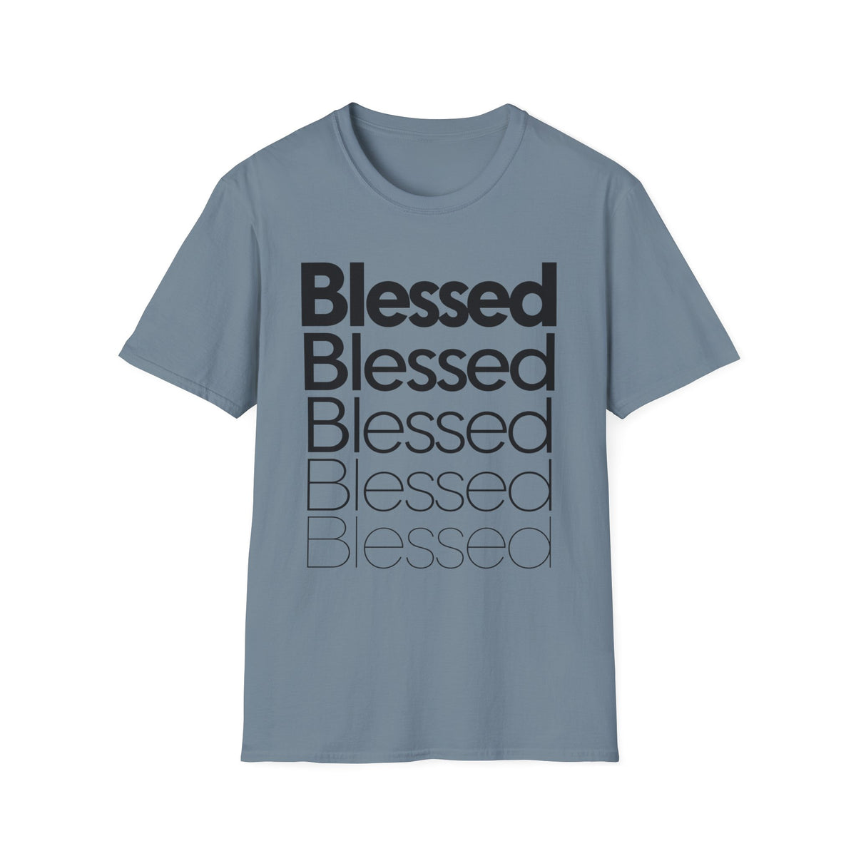 Blessed Repeat T-Shirt — Minimalist Spiritual Graphic Tee