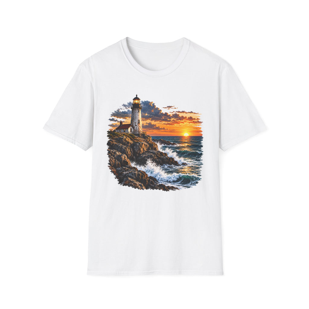 Lighthouse Sunset Coastal T-Shirt