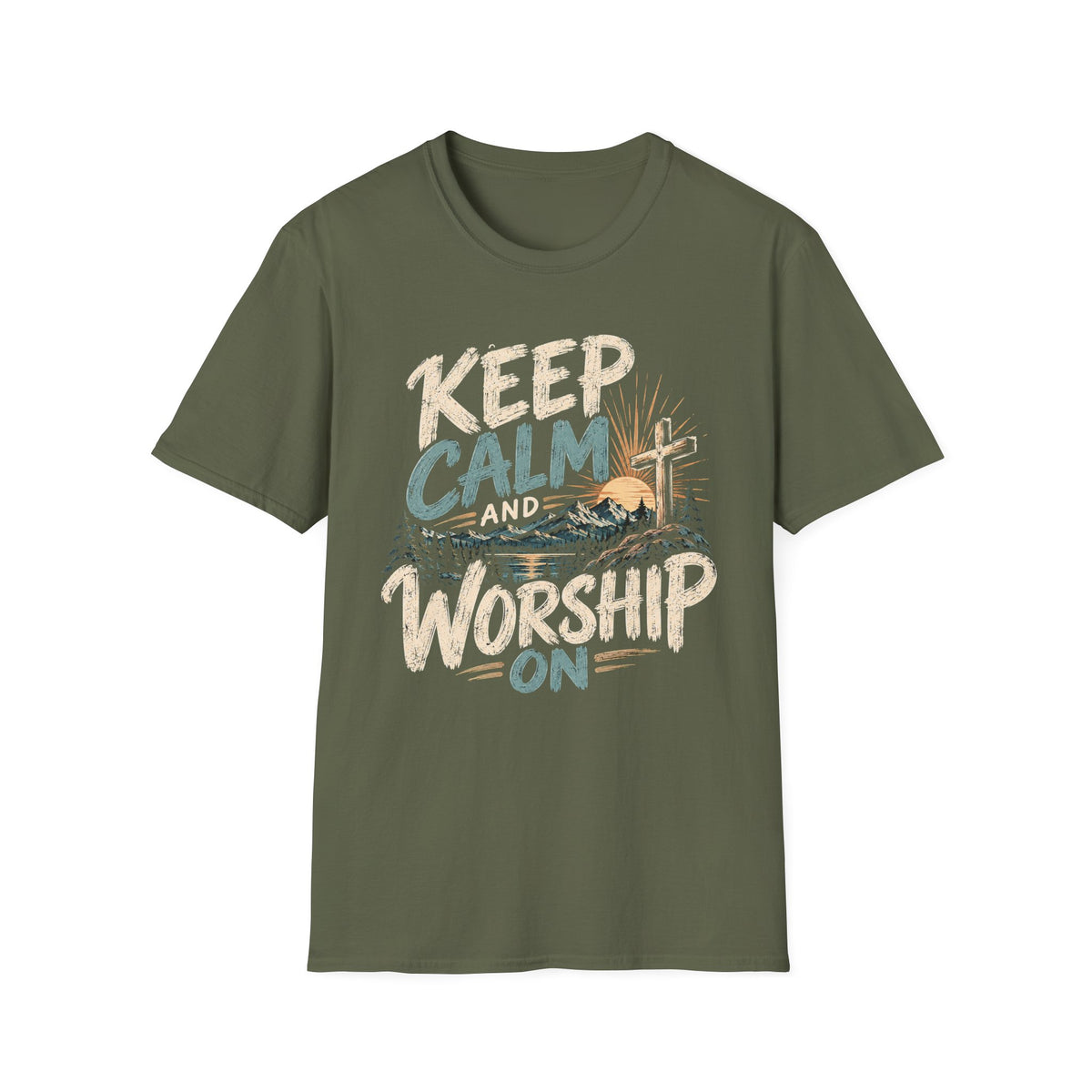 Keep Calm and Worship Christian Faith T-Shirt