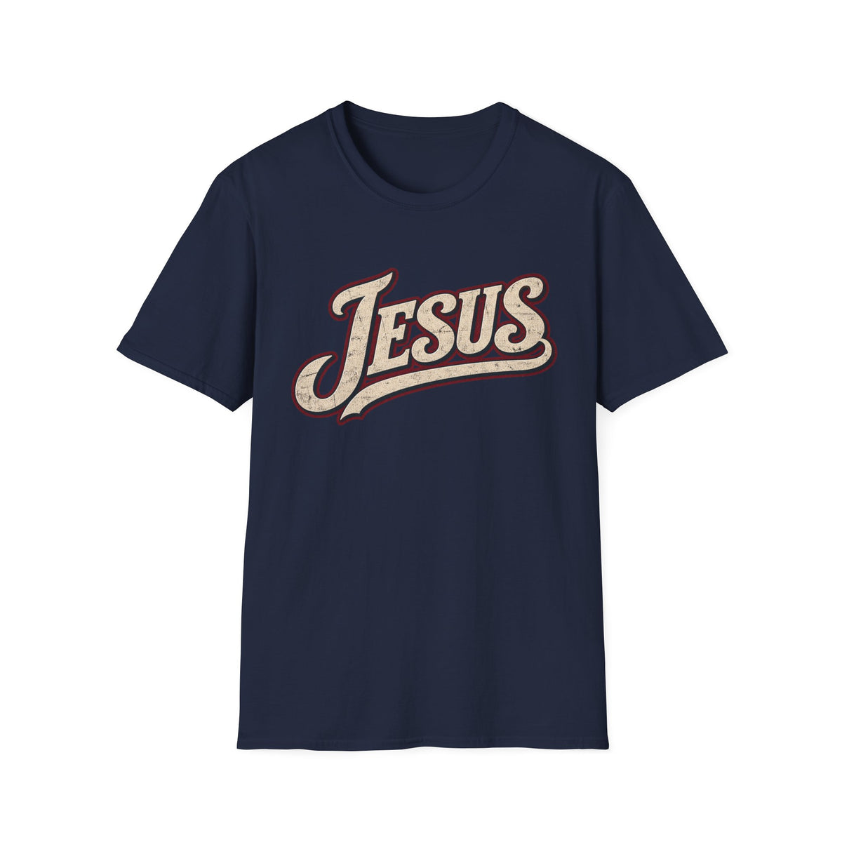 Jesus Script T‑Shirt — Vintage Retro Faith Tee