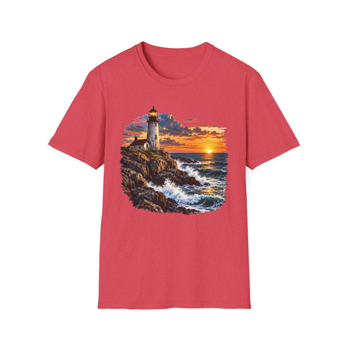 Lighthouse Sunset Coastal T-Shirt