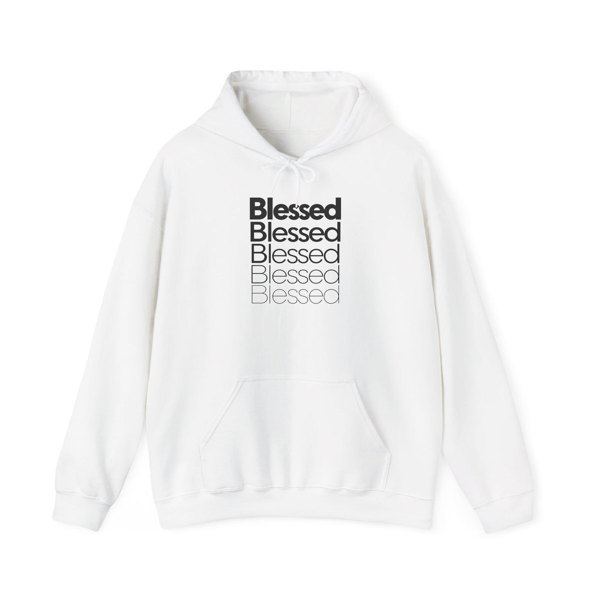 Blessed Stacked Text Faith Hoodie