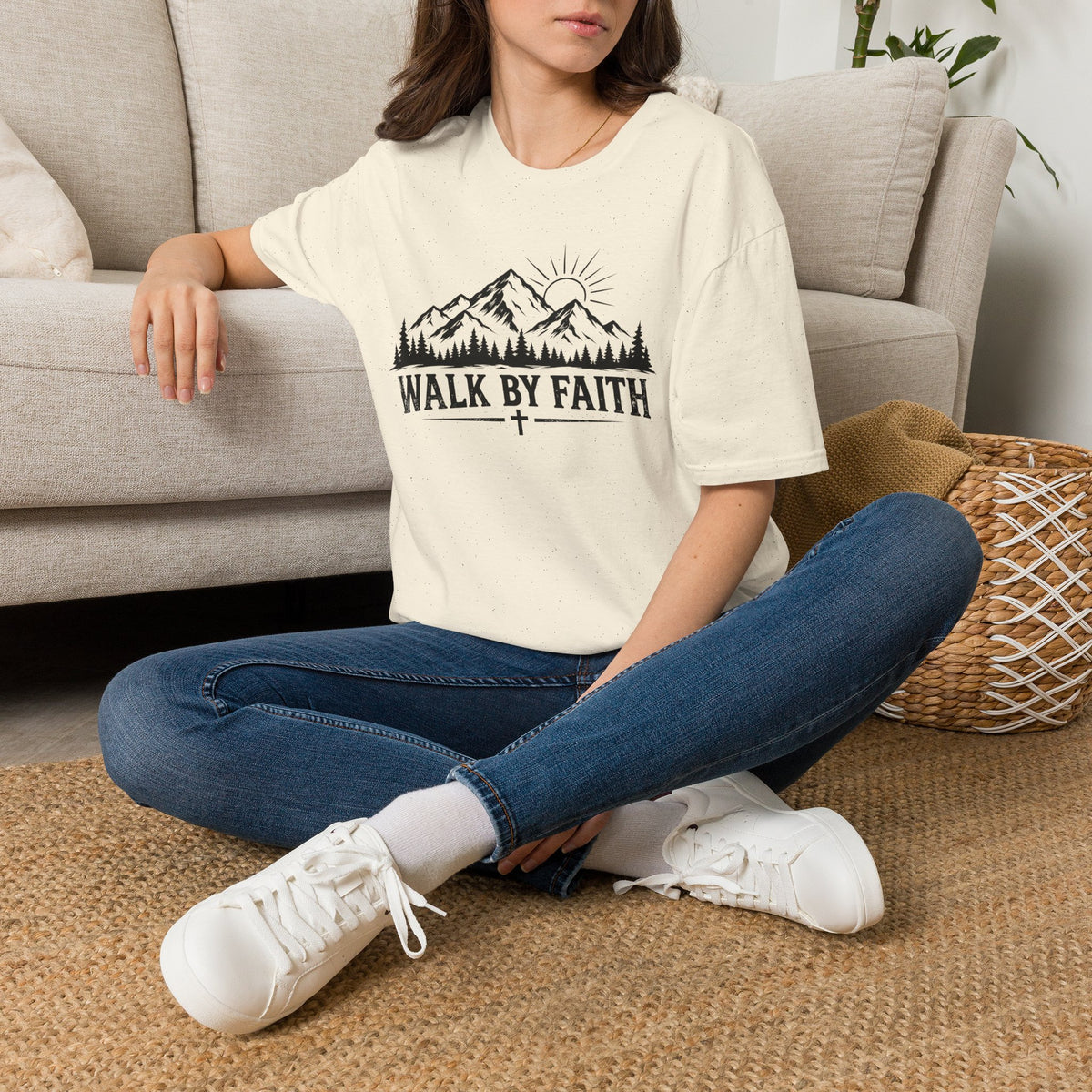 Walk By Faith Mountain T-Shirt — Christian Faith Outdoors Tee