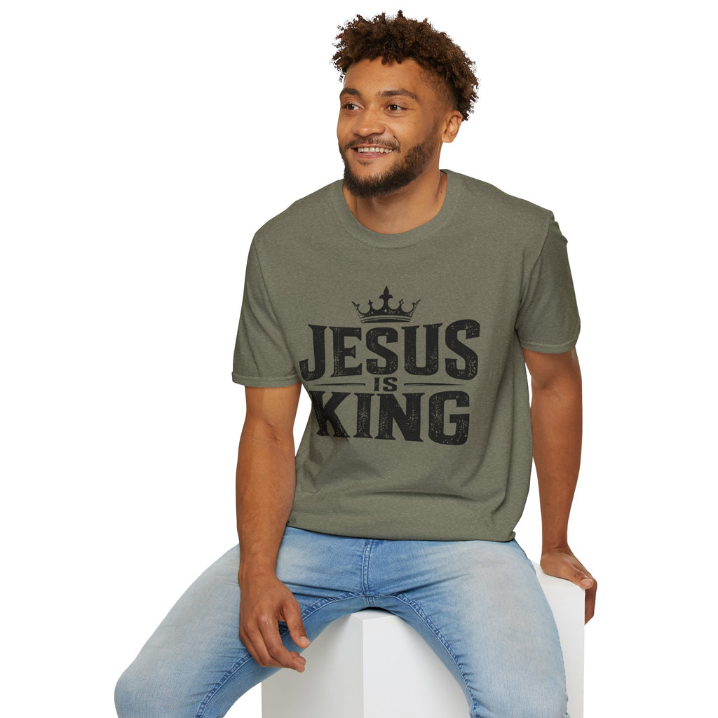 Jesus Is King T-Shirt – Christian Faith Tee with Crown Graphic