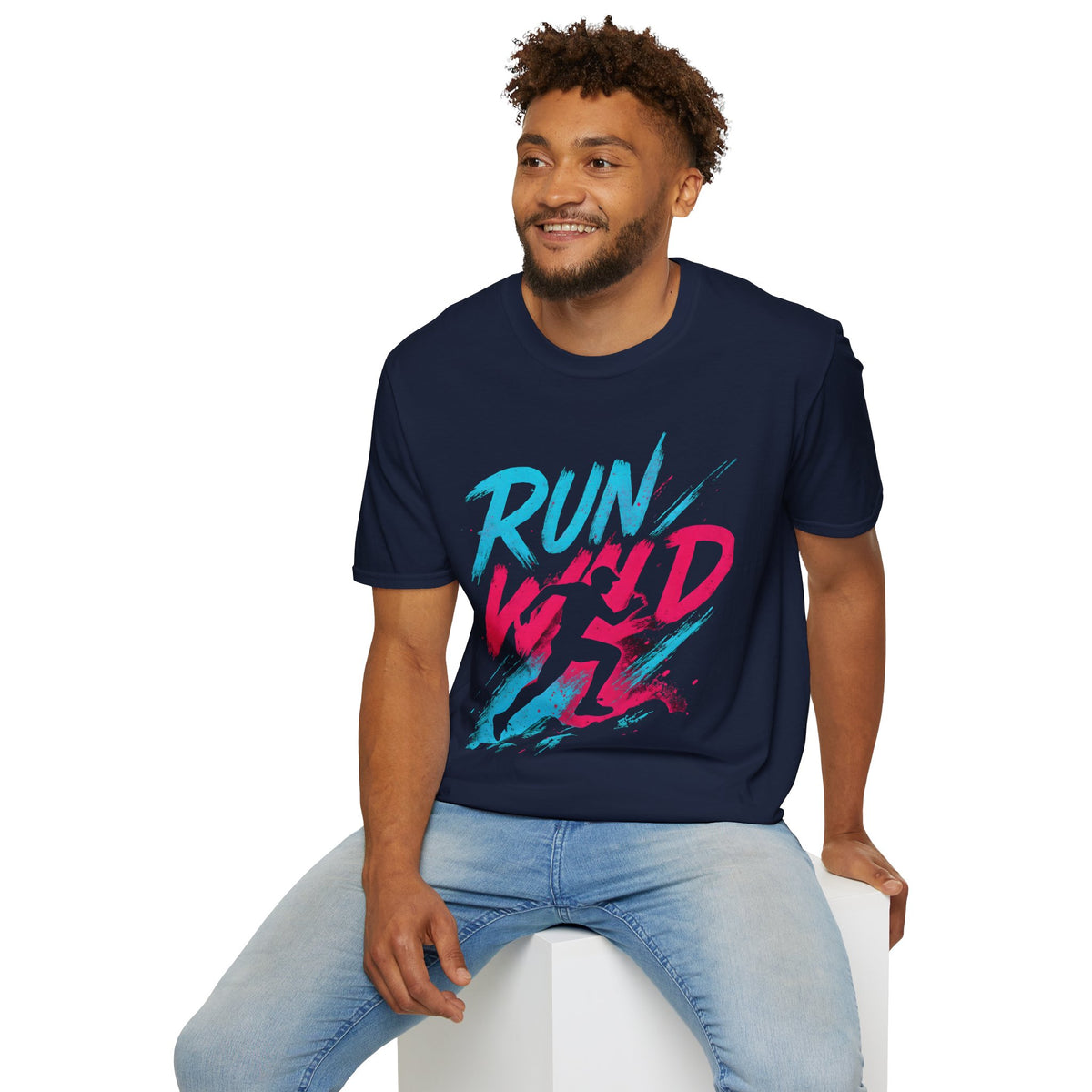Neon Run Wild Typography T-Shirt