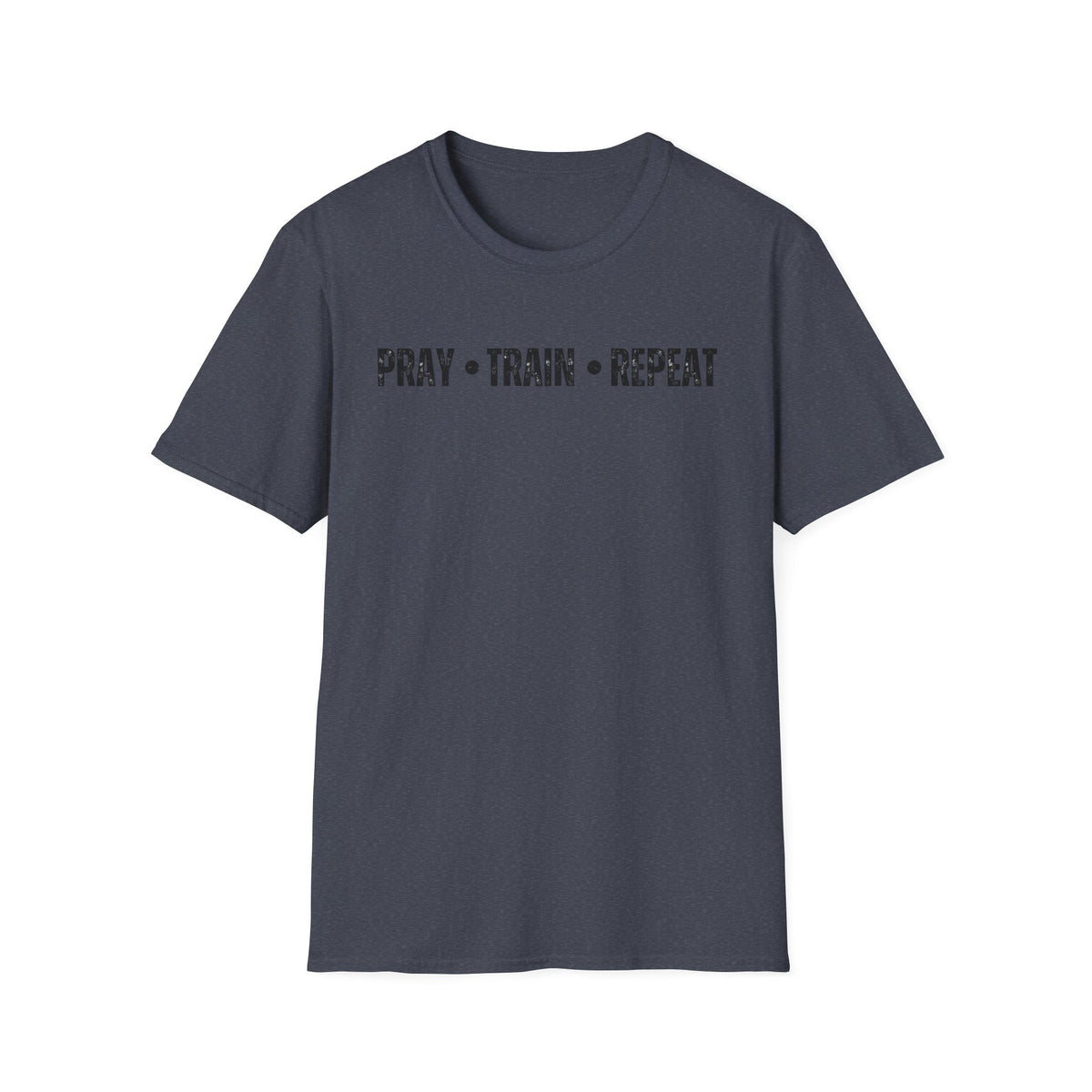 Pray • Train • Repeat T-Shirt — Faith & Fitness Motivational Tee