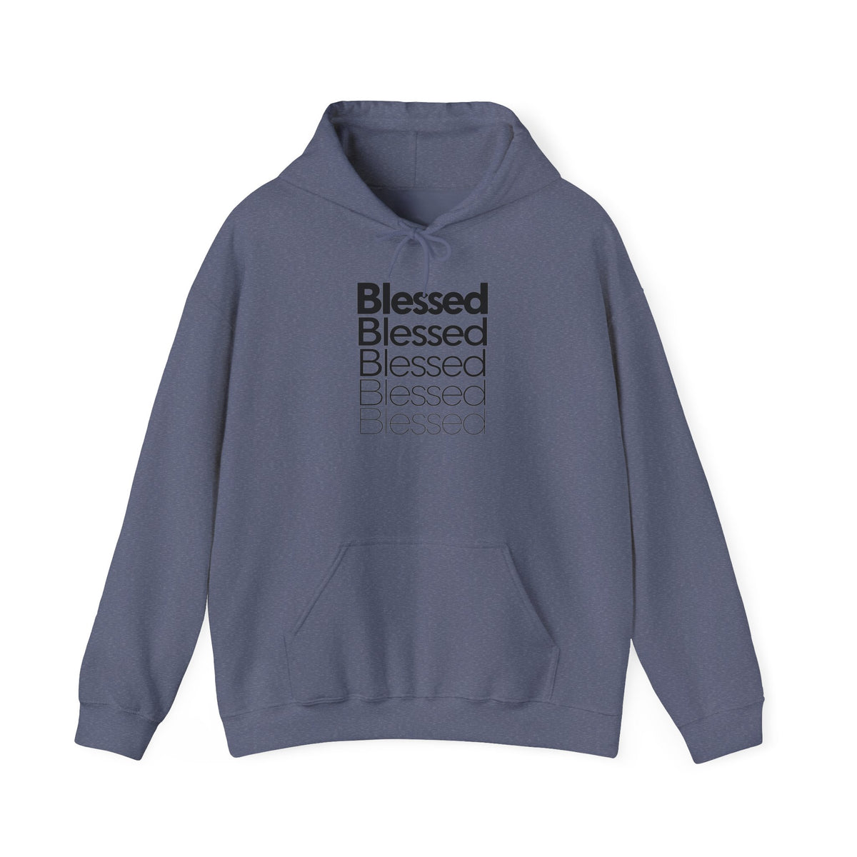 Blessed Stacked Text Faith Hoodie