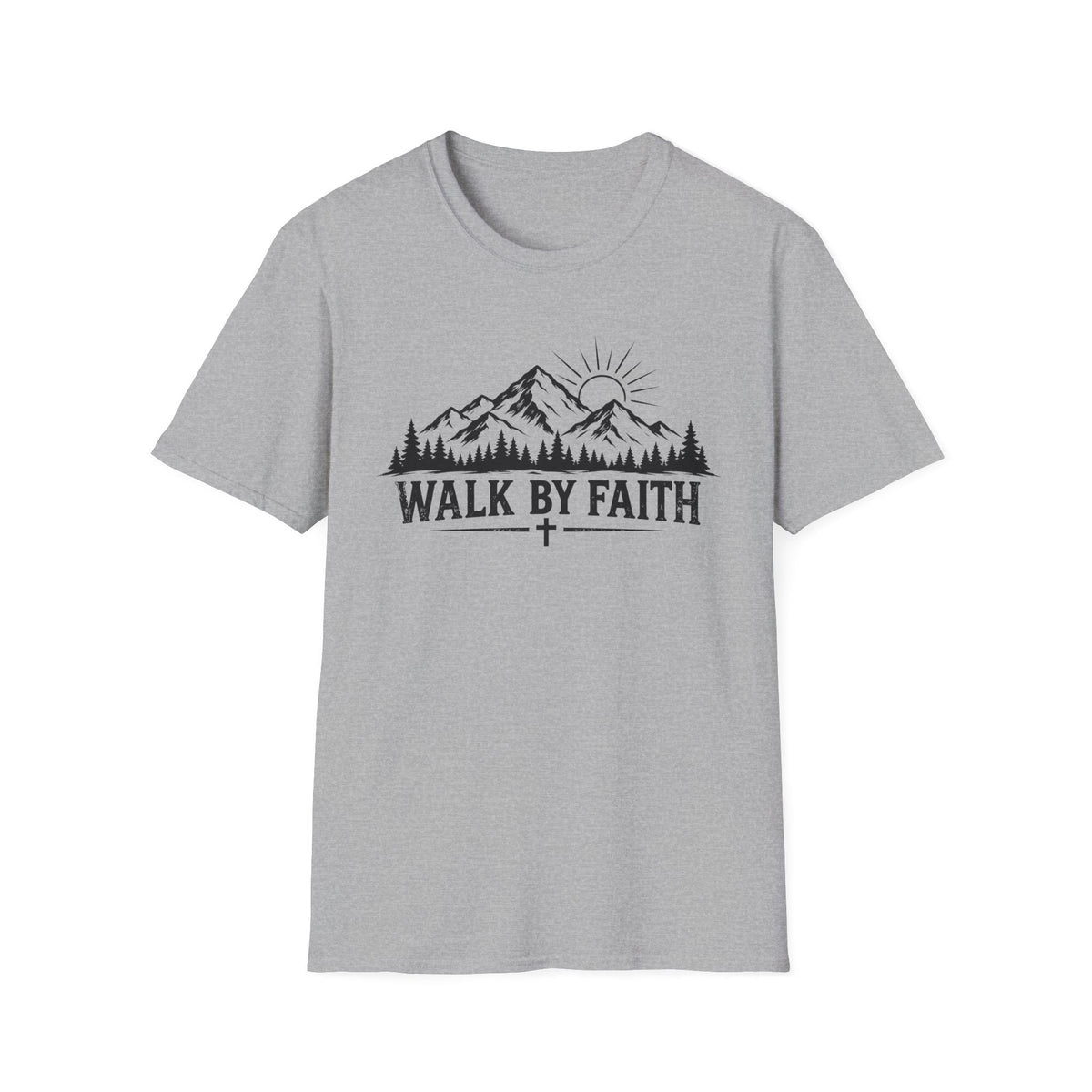 Walk By Faith Mountain T-Shirt — Christian Faith Outdoors Tee