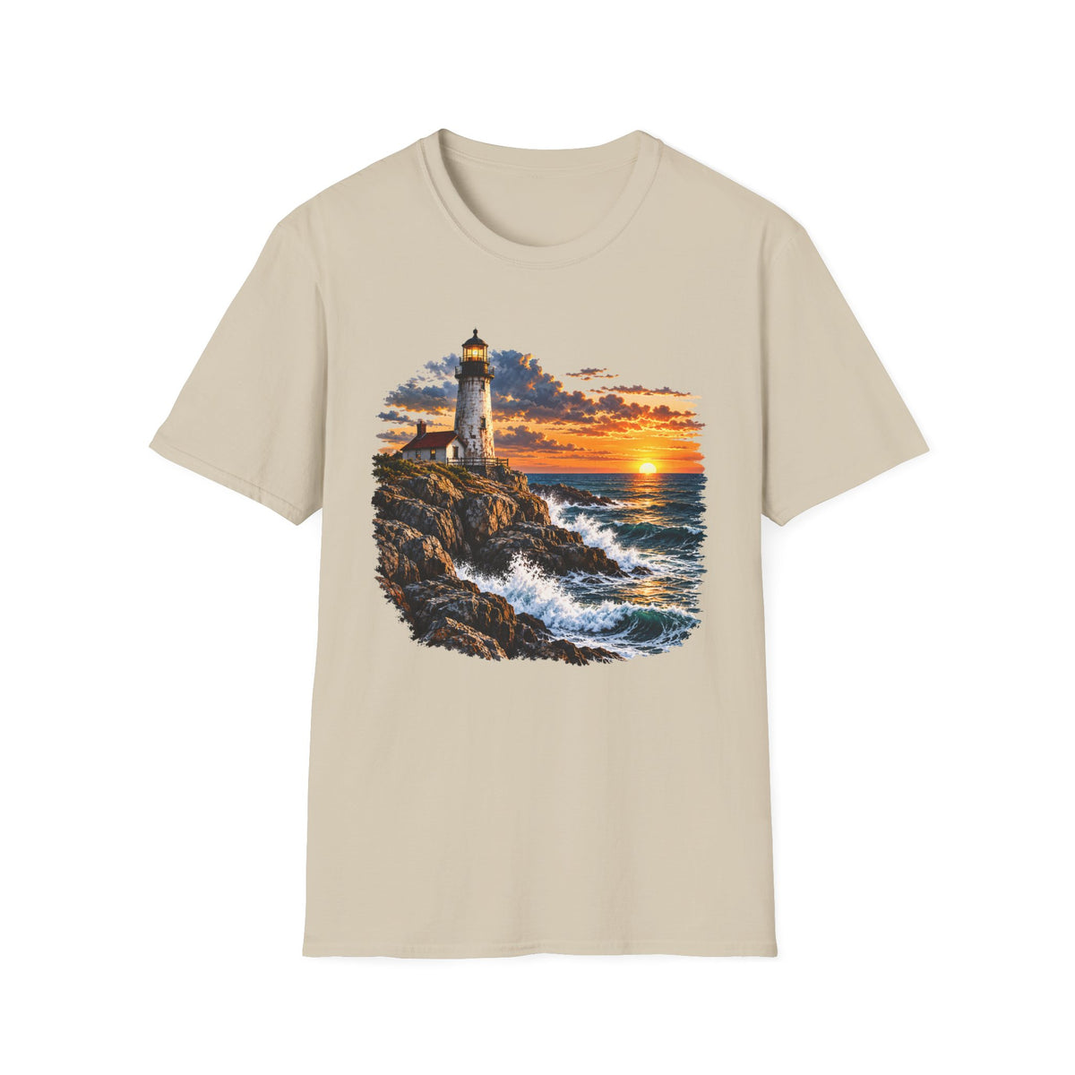 Lighthouse Sunset Coastal T-Shirt