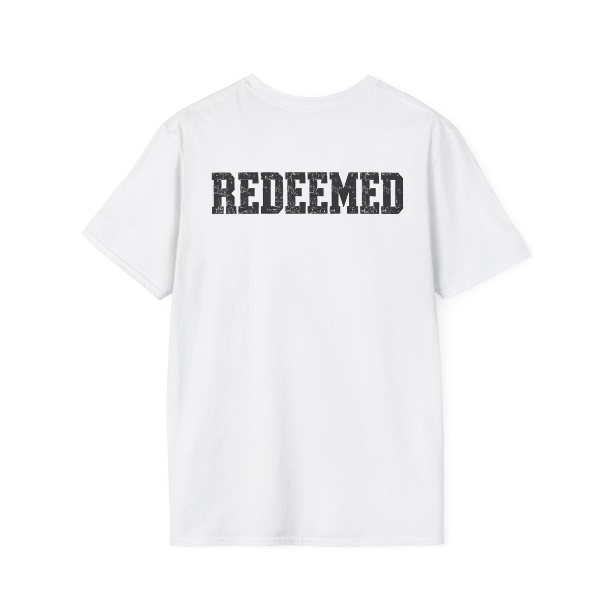 Believe Christian T-Shirt — "We Must Be Born Again" Back Cross Tee