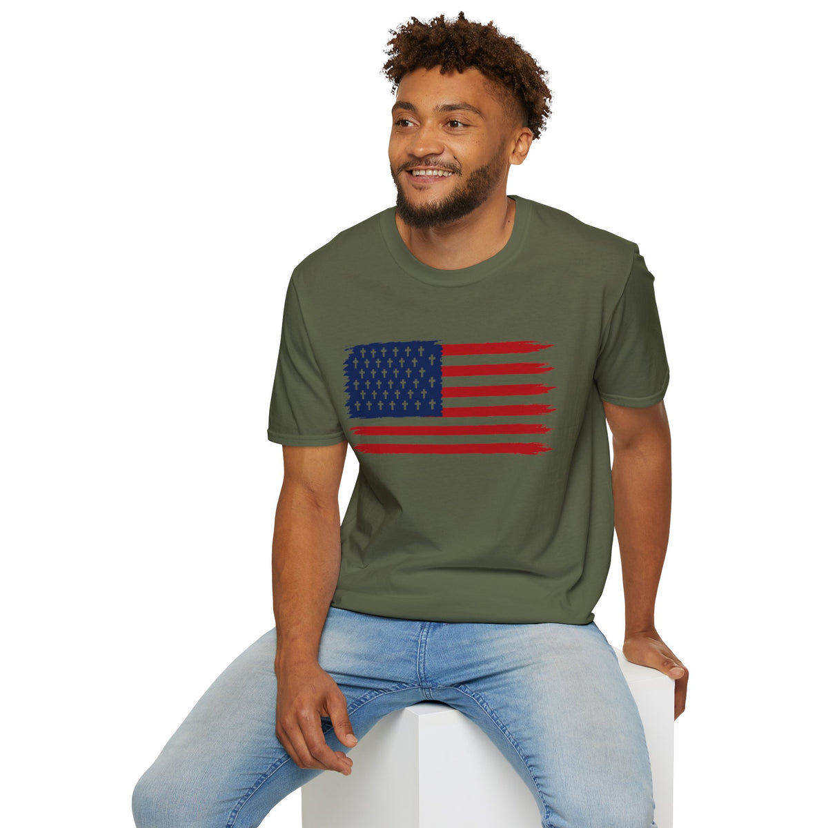American Flag T-Shirt – Patriotic USA Stars and Stripes