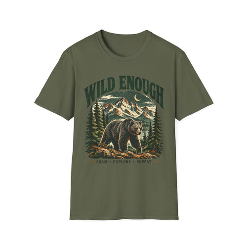 Bear Outdoor Adventure T-Shirt — "Wild Enough"
