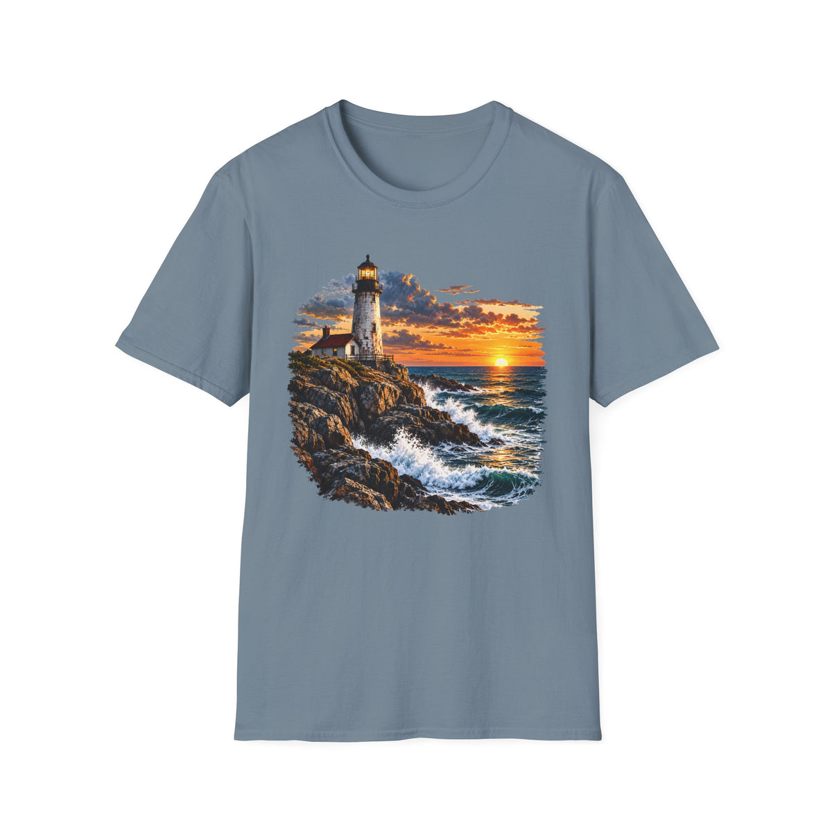 Lighthouse Sunset Coastal T-Shirt