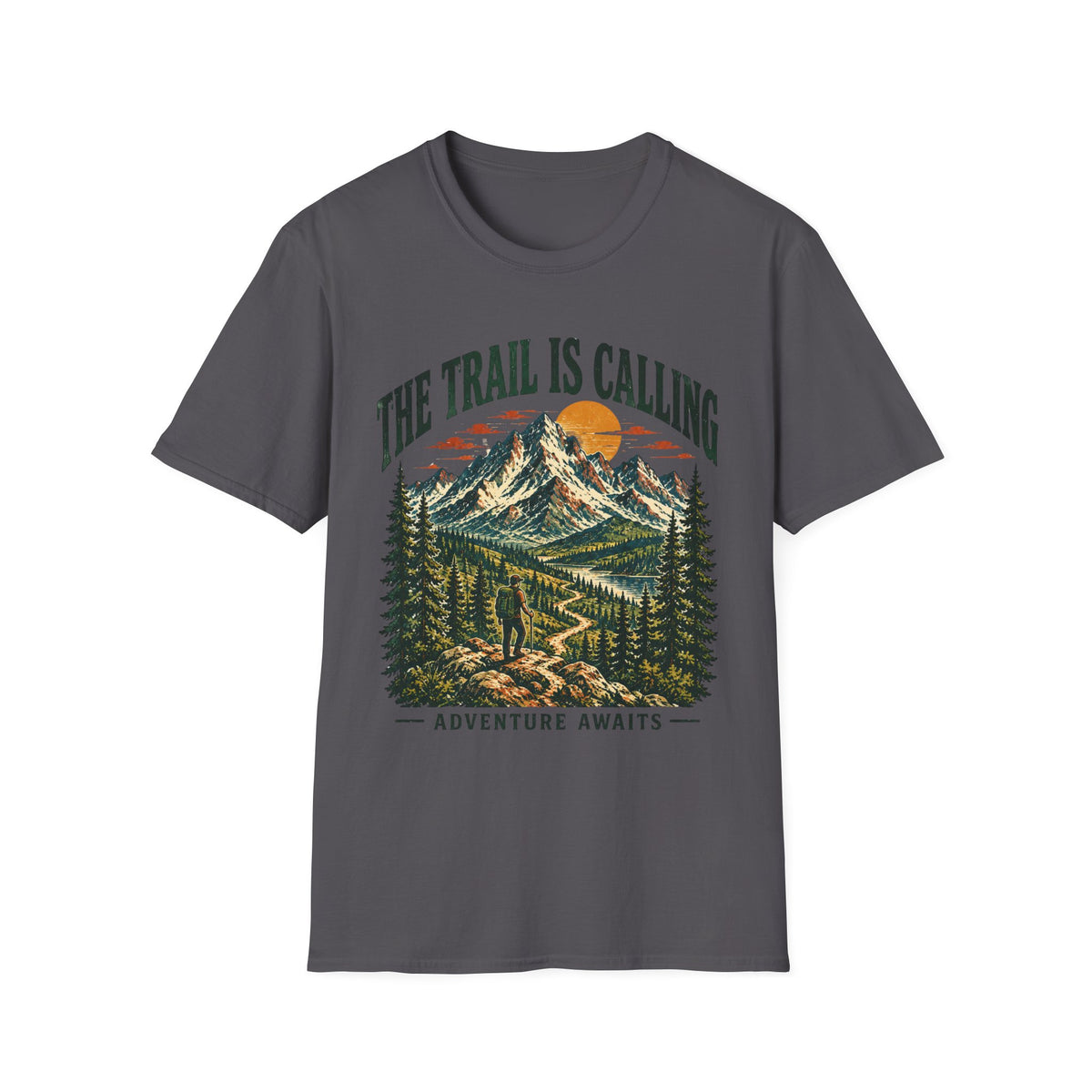 Camping Outdoor Adventure T-Shirt — "The Trail Is Calling"