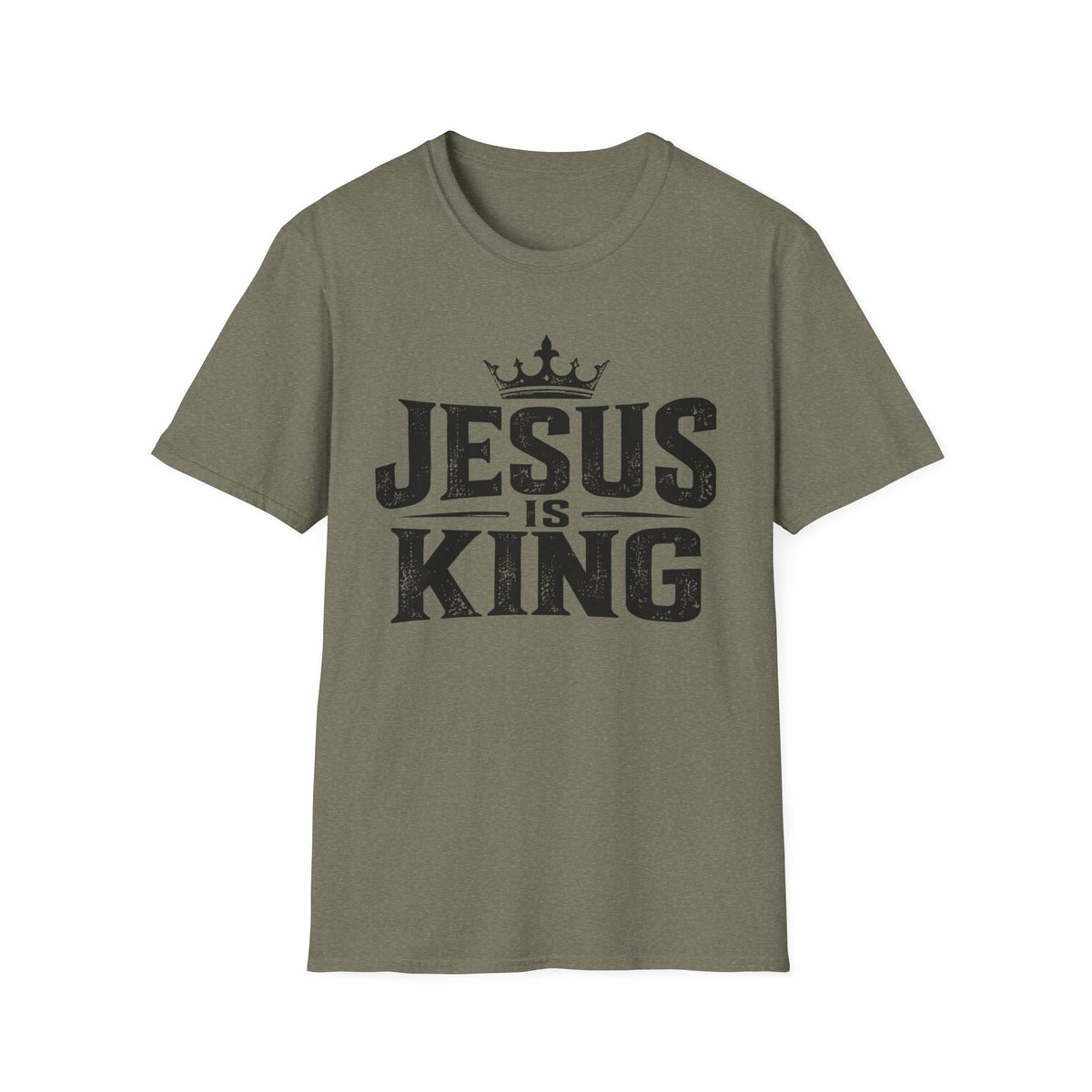 Jesus Is King T-Shirt – Christian Faith Tee with Crown Graphic