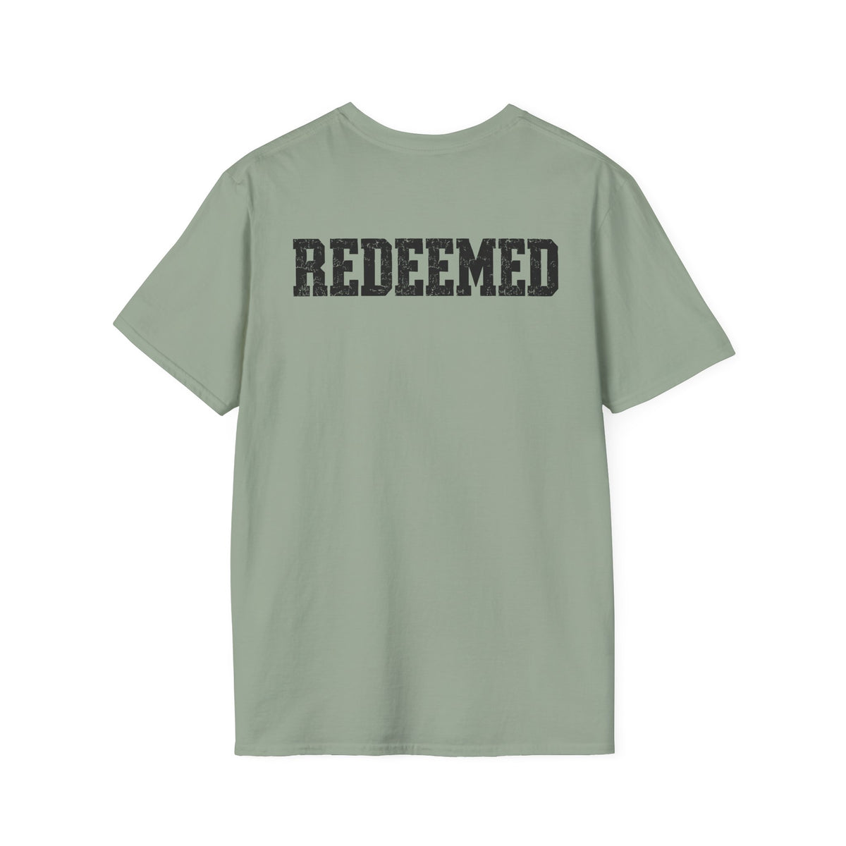 Believe Christian T-Shirt — "We Must Be Born Again" Back Cross Tee