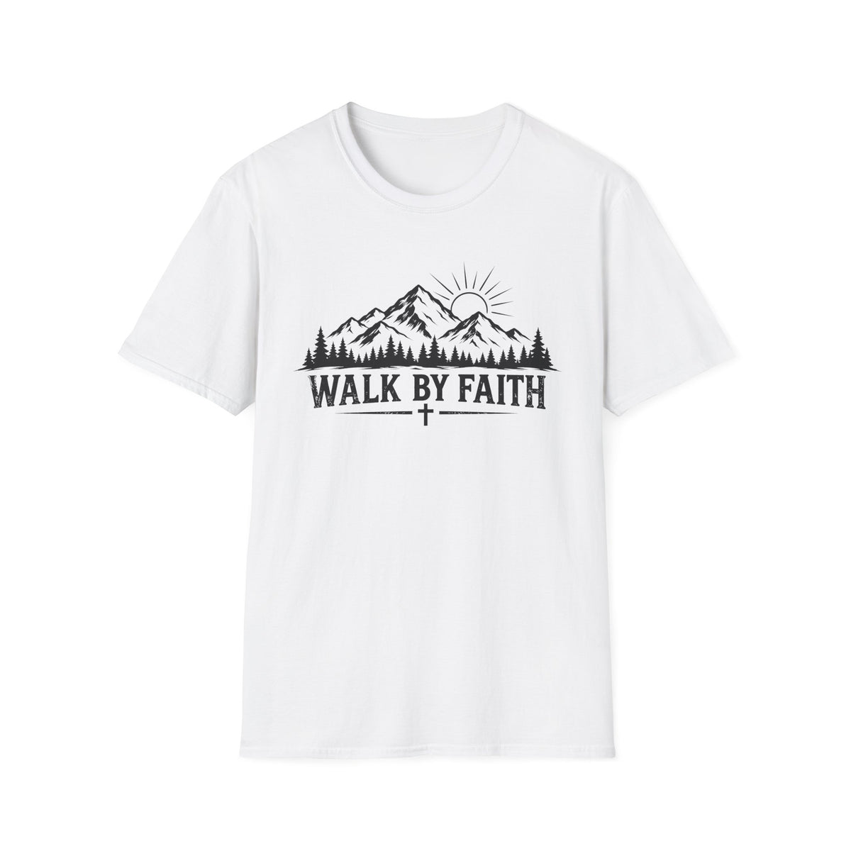 Walk By Faith Mountain T-Shirt — Christian Faith Outdoors Tee