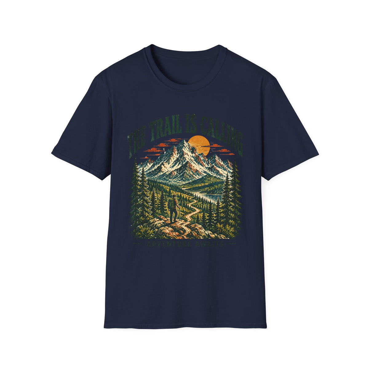 Camping Outdoor Adventure T-Shirt — "The Trail Is Calling"