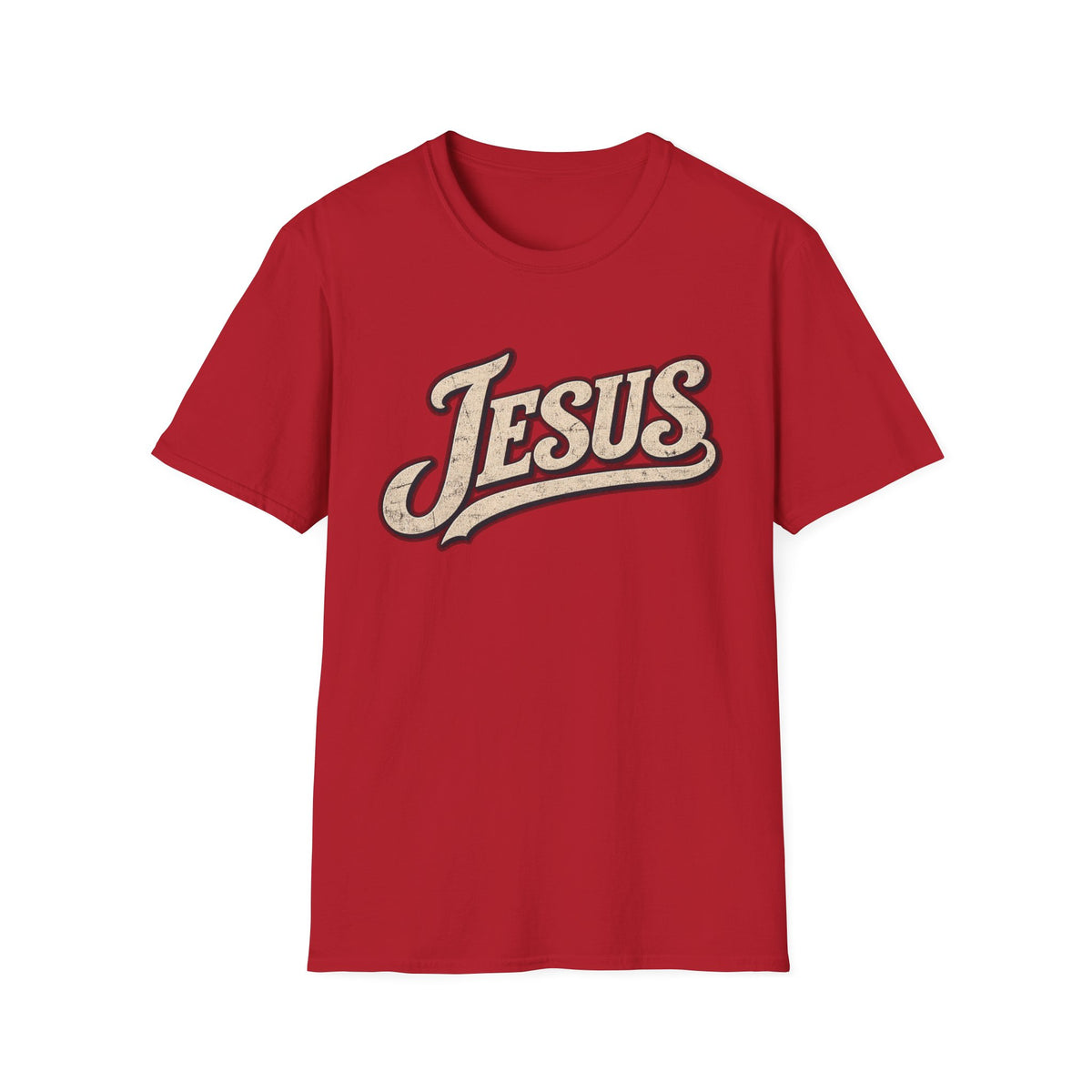 Jesus Script T‑Shirt — Vintage Retro Faith Tee