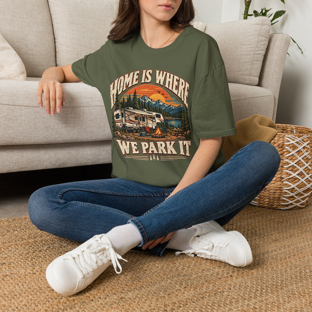 Home Is Where We Park It RV Camping T-Shirt