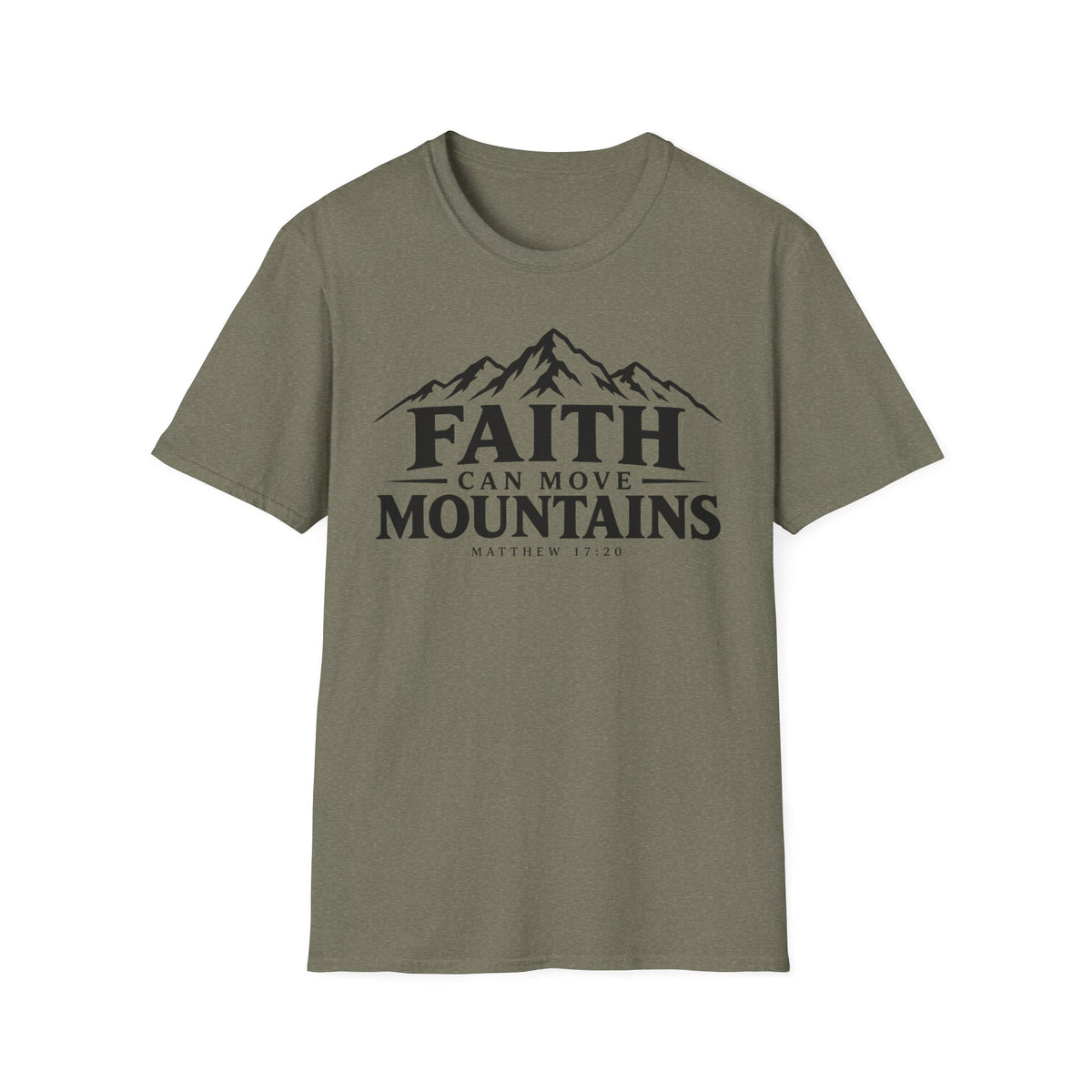 Faith Can Move Mountains T-Shirt — Inspirational Christian Mountain Scripture Tee