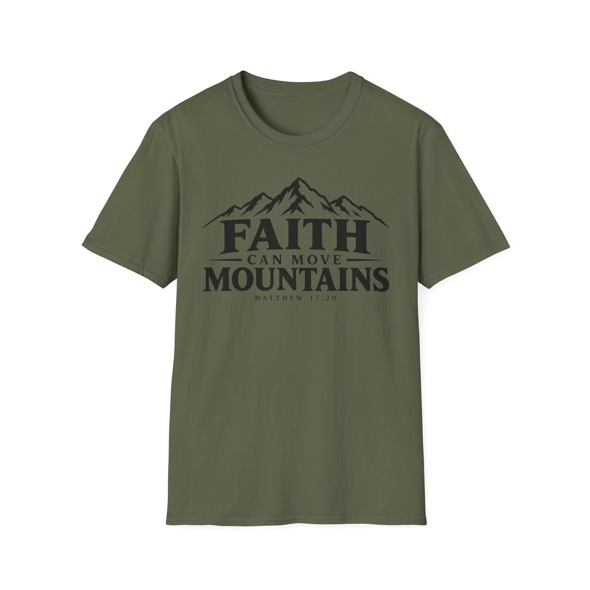 Faith Can Move Mountains T-Shirt — Inspirational Christian Mountain Scripture Tee
