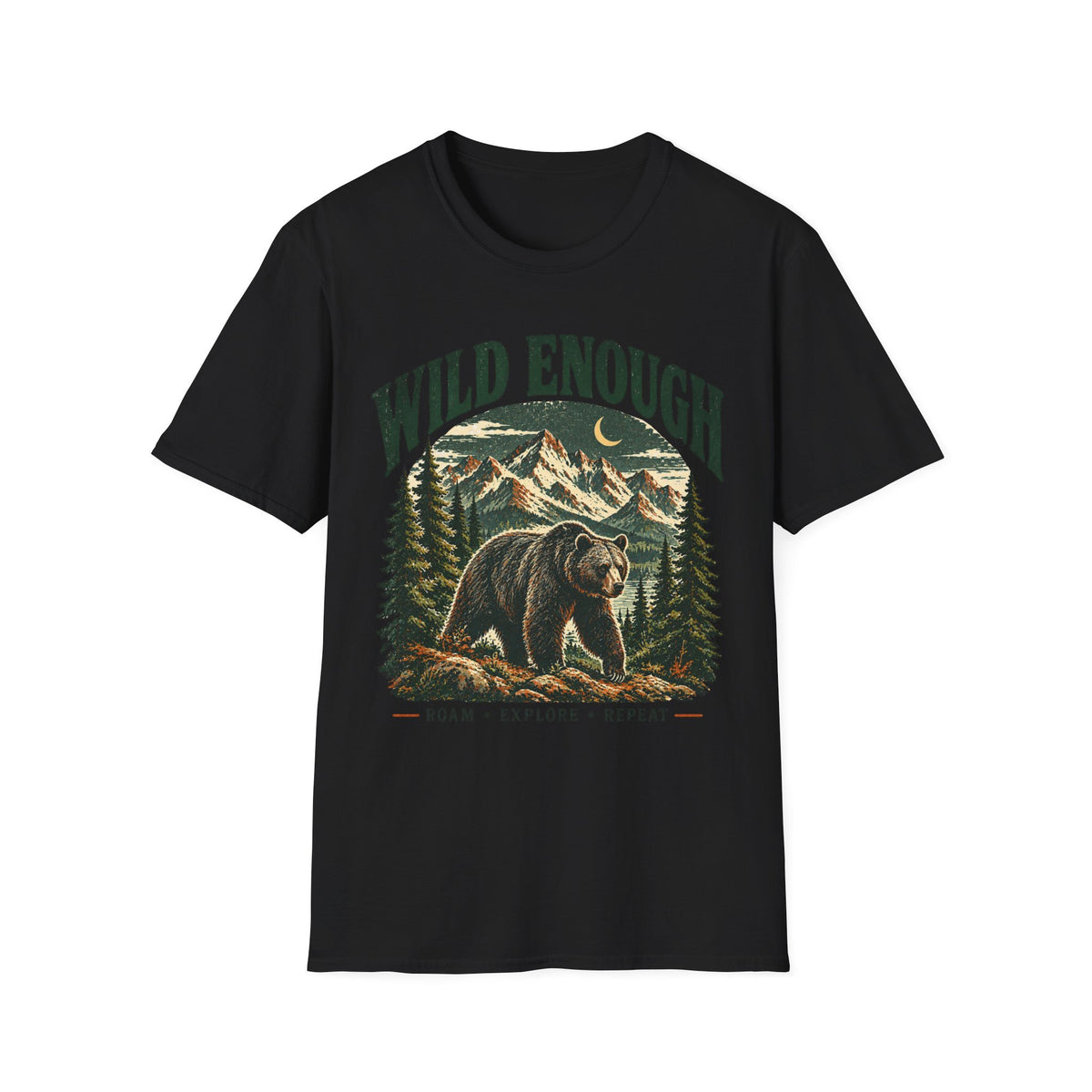 Bear Outdoor Adventure T-Shirt — "Wild Enough"