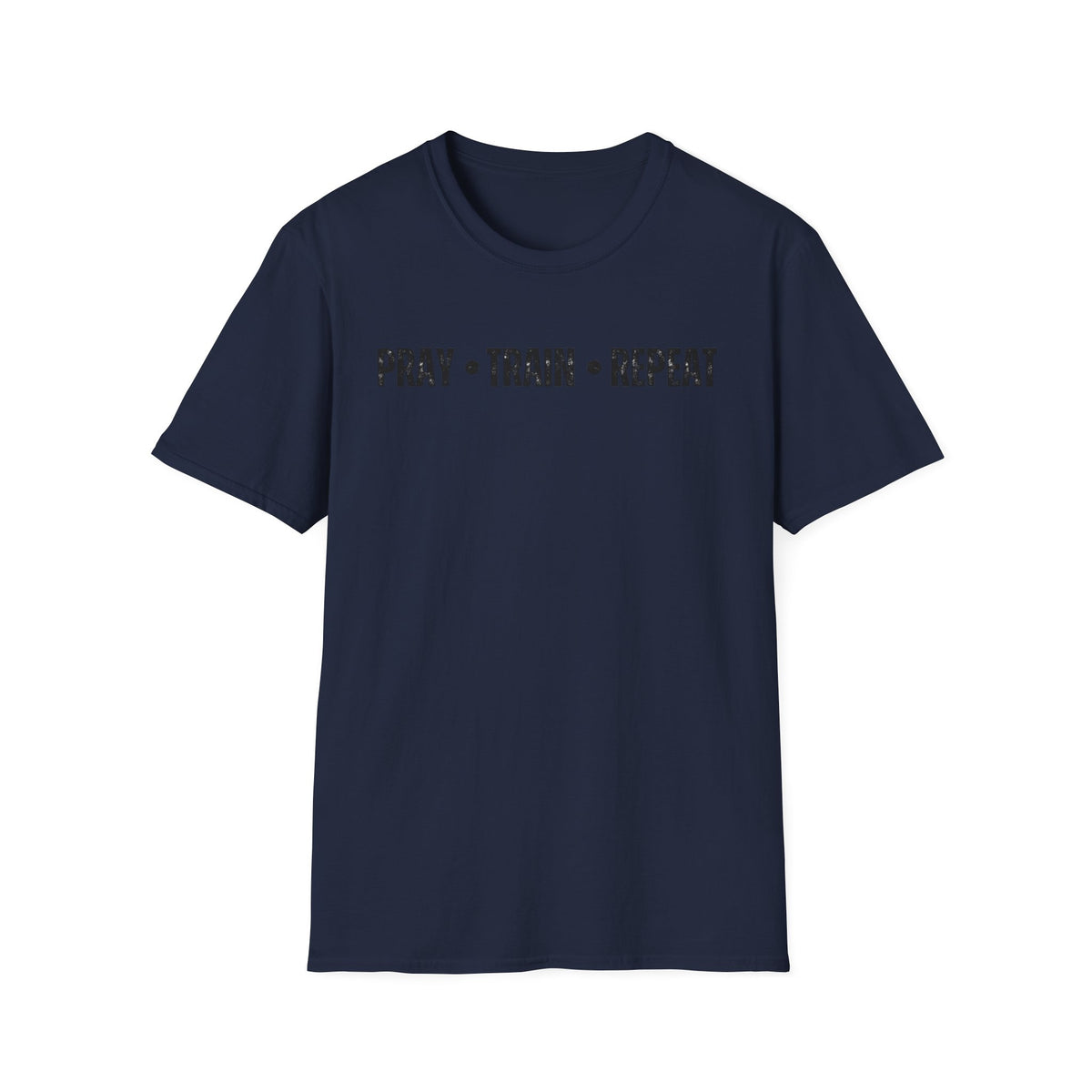 Pray • Train • Repeat T-Shirt — Faith & Fitness Motivational Tee