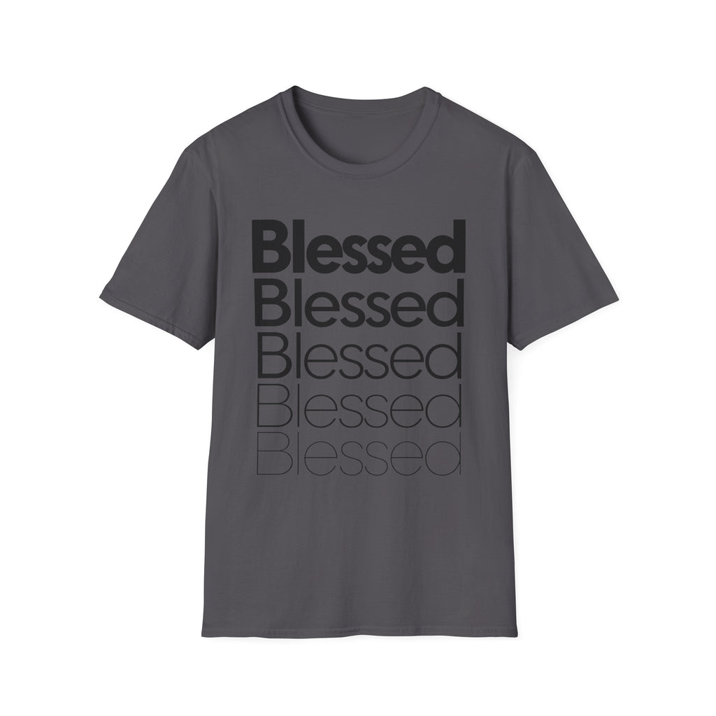 Blessed Repeat T-Shirt — Minimalist Spiritual Graphic Tee