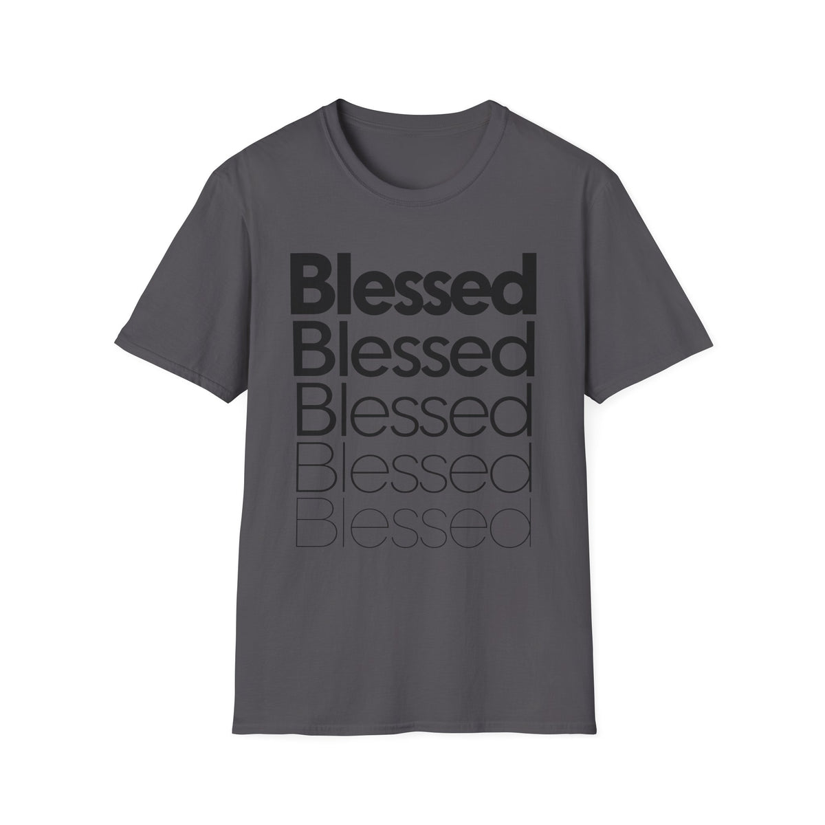 Blessed Repeat T-Shirt — Minimalist Spiritual Graphic Tee