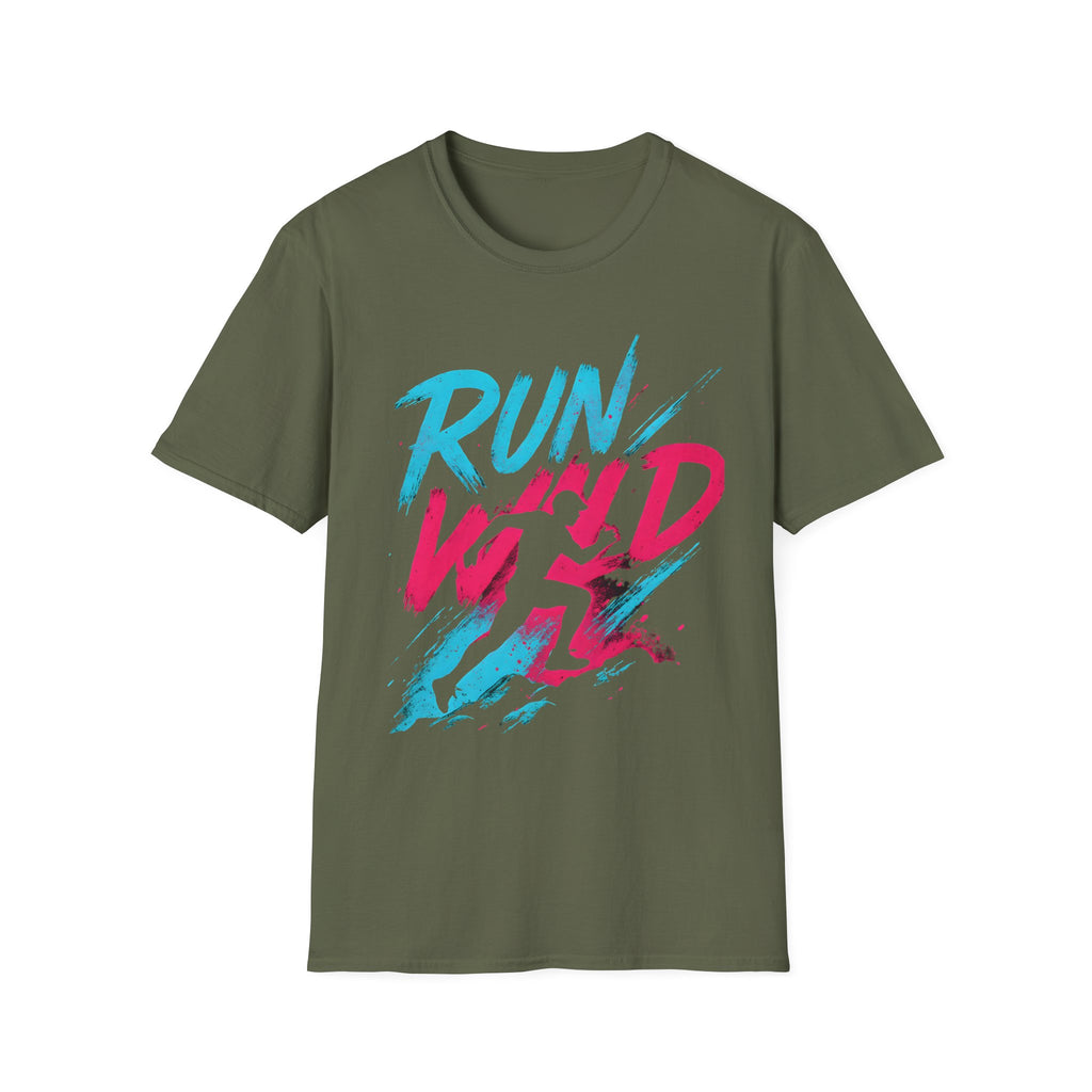 Neon Run Wild Typography T-Shirt