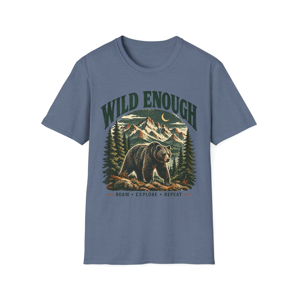 Bear Outdoor Adventure T-Shirt — "Wild Enough"