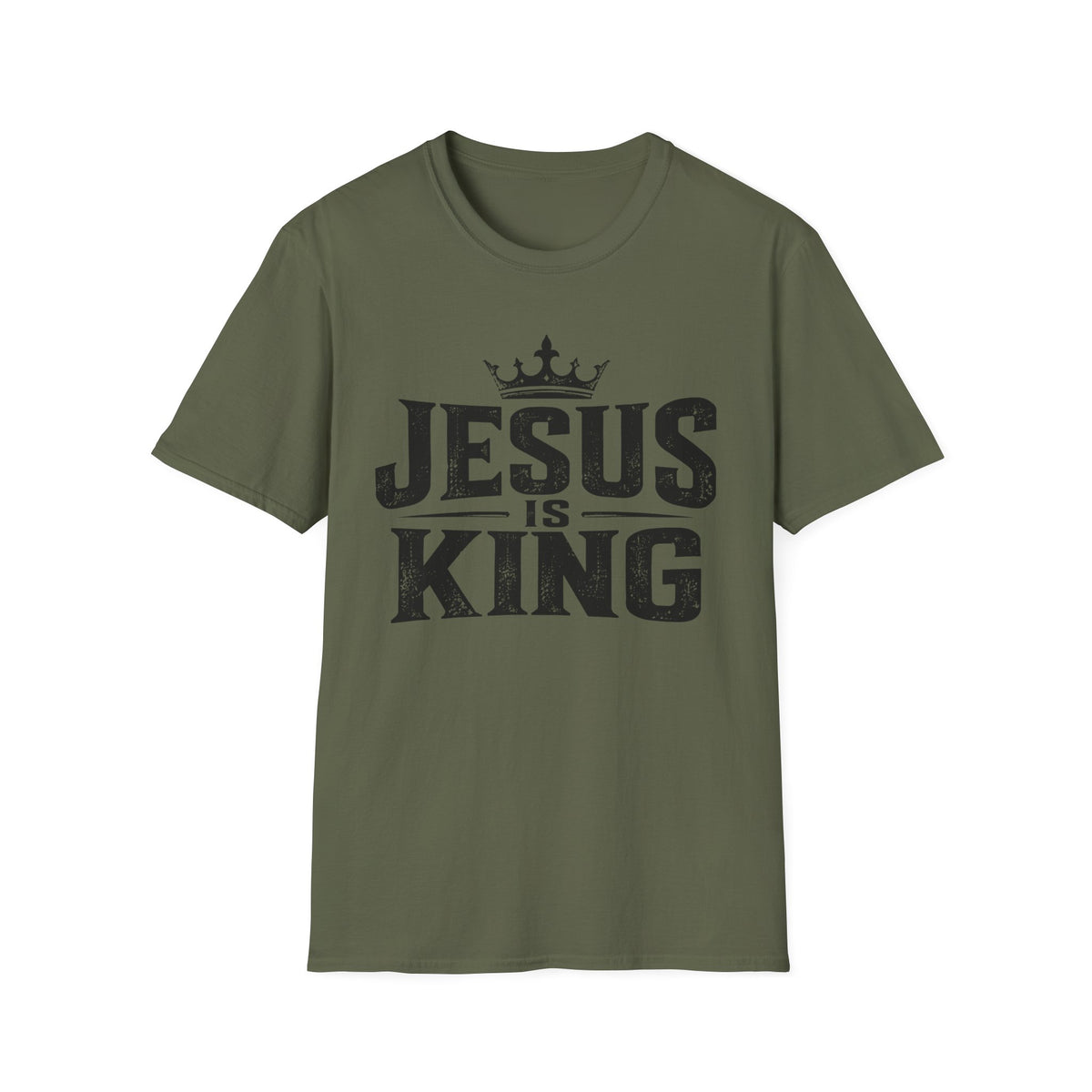 Jesus Is King T-Shirt – Christian Faith Tee with Crown Graphic
