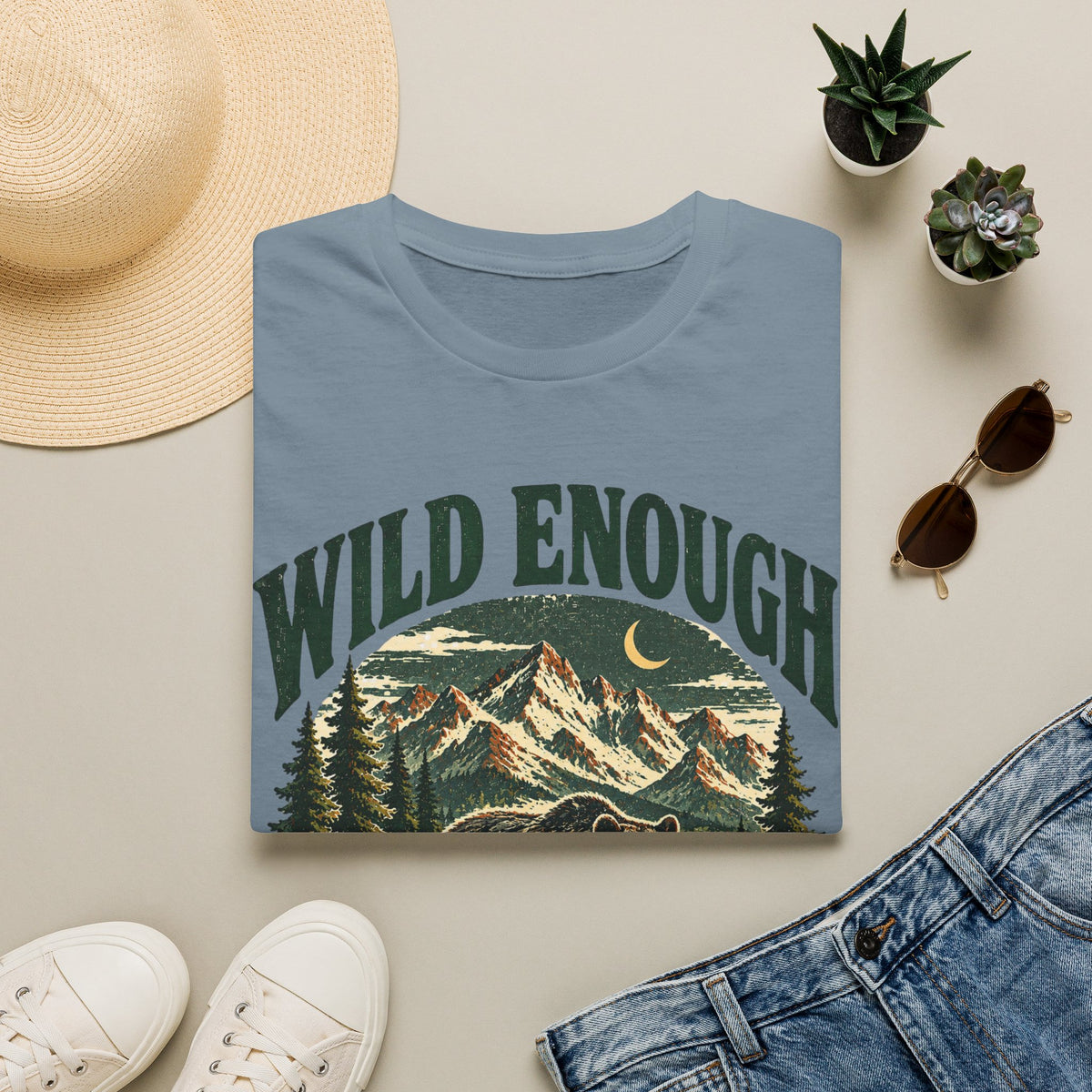 Bear Outdoor Adventure T-Shirt — "Wild Enough"