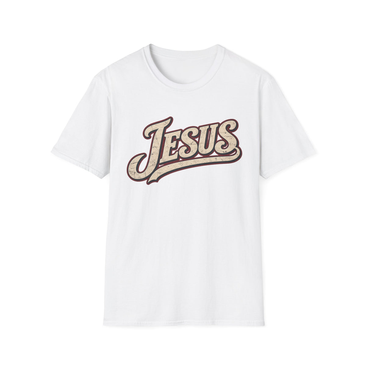 Jesus Script T‑Shirt — Vintage Retro Faith Tee
