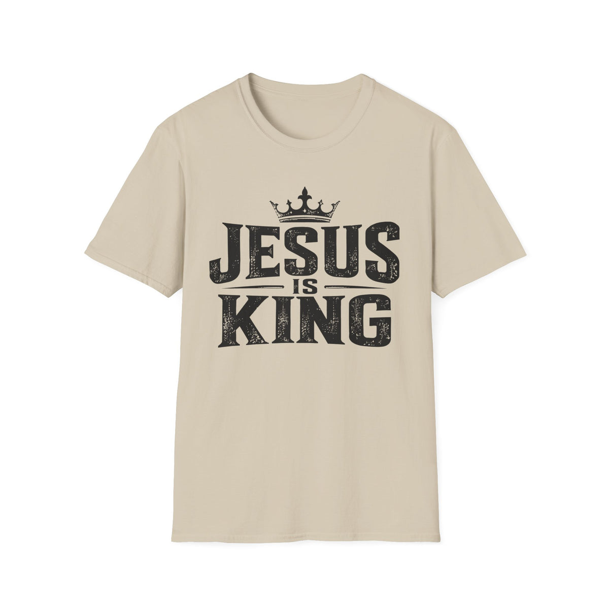 Jesus Is King T-Shirt – Christian Faith Tee with Crown Graphic