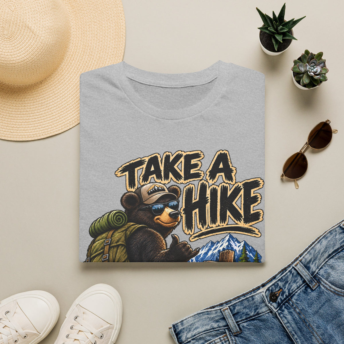 Take a Hike T-Shirt — Cute Bear Backpacking Graphic Tee for Hikers & Outdoor Lovers