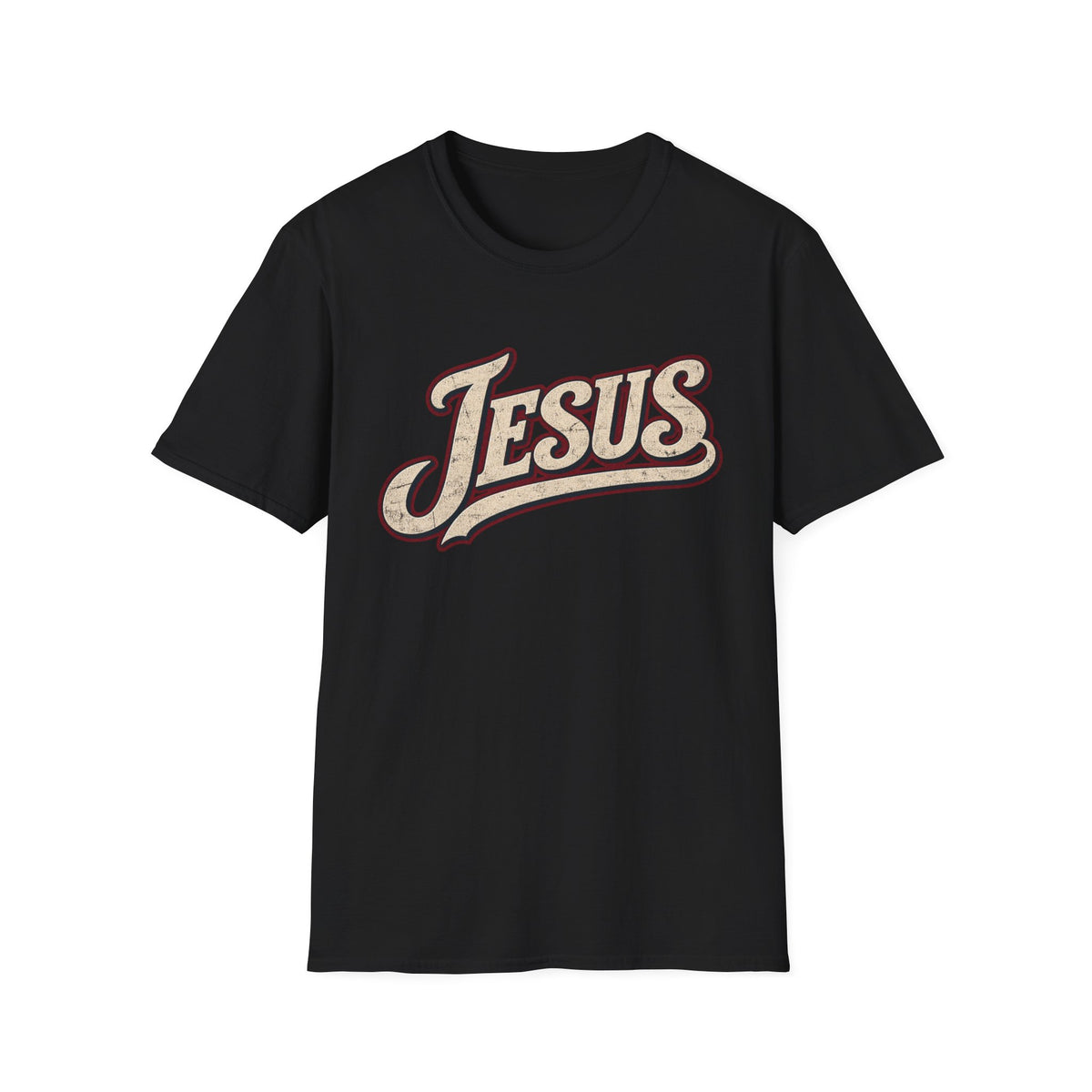 Jesus Script T‑Shirt — Vintage Retro Faith Tee