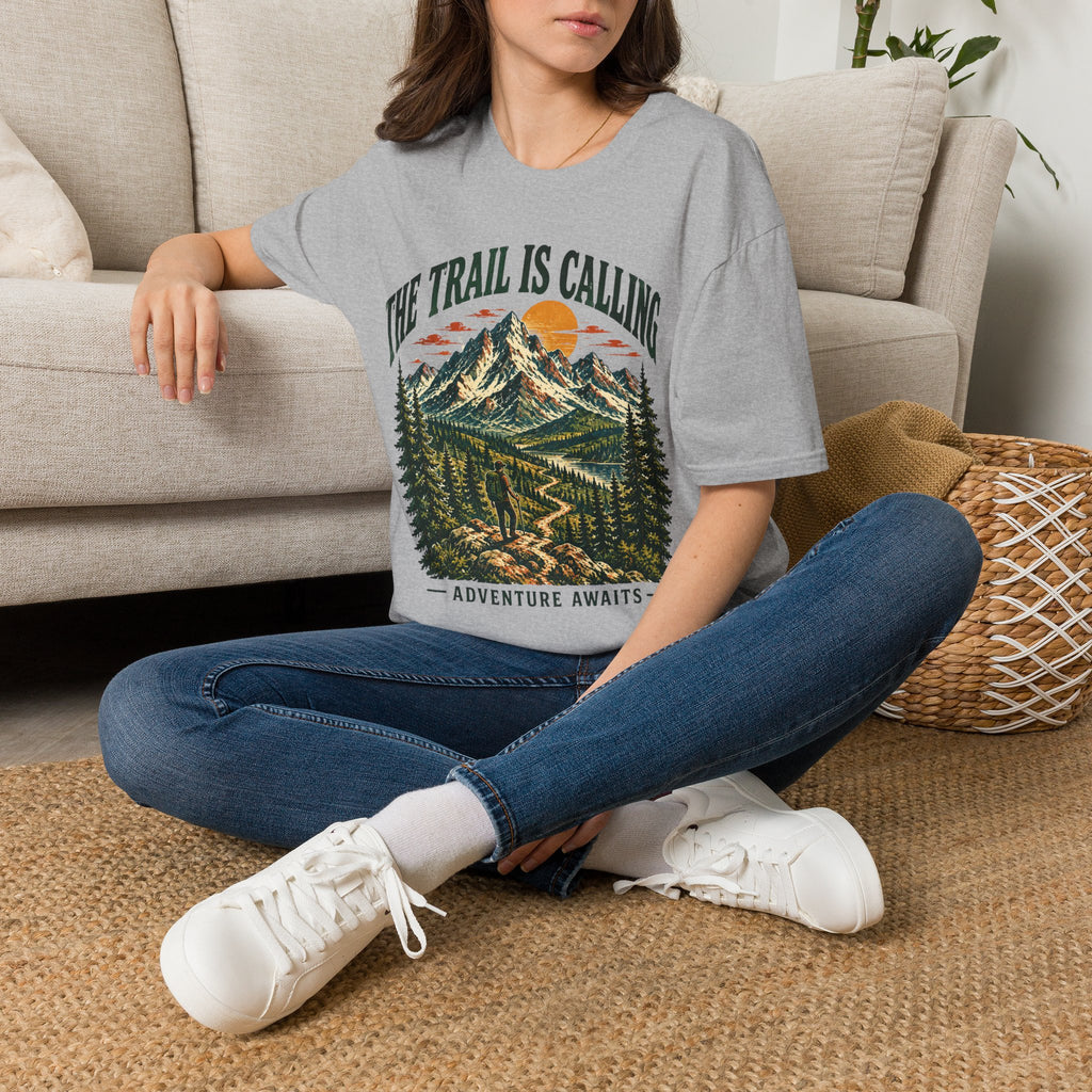 Camping Outdoor Adventure T-Shirt — "The Trail Is Calling"
